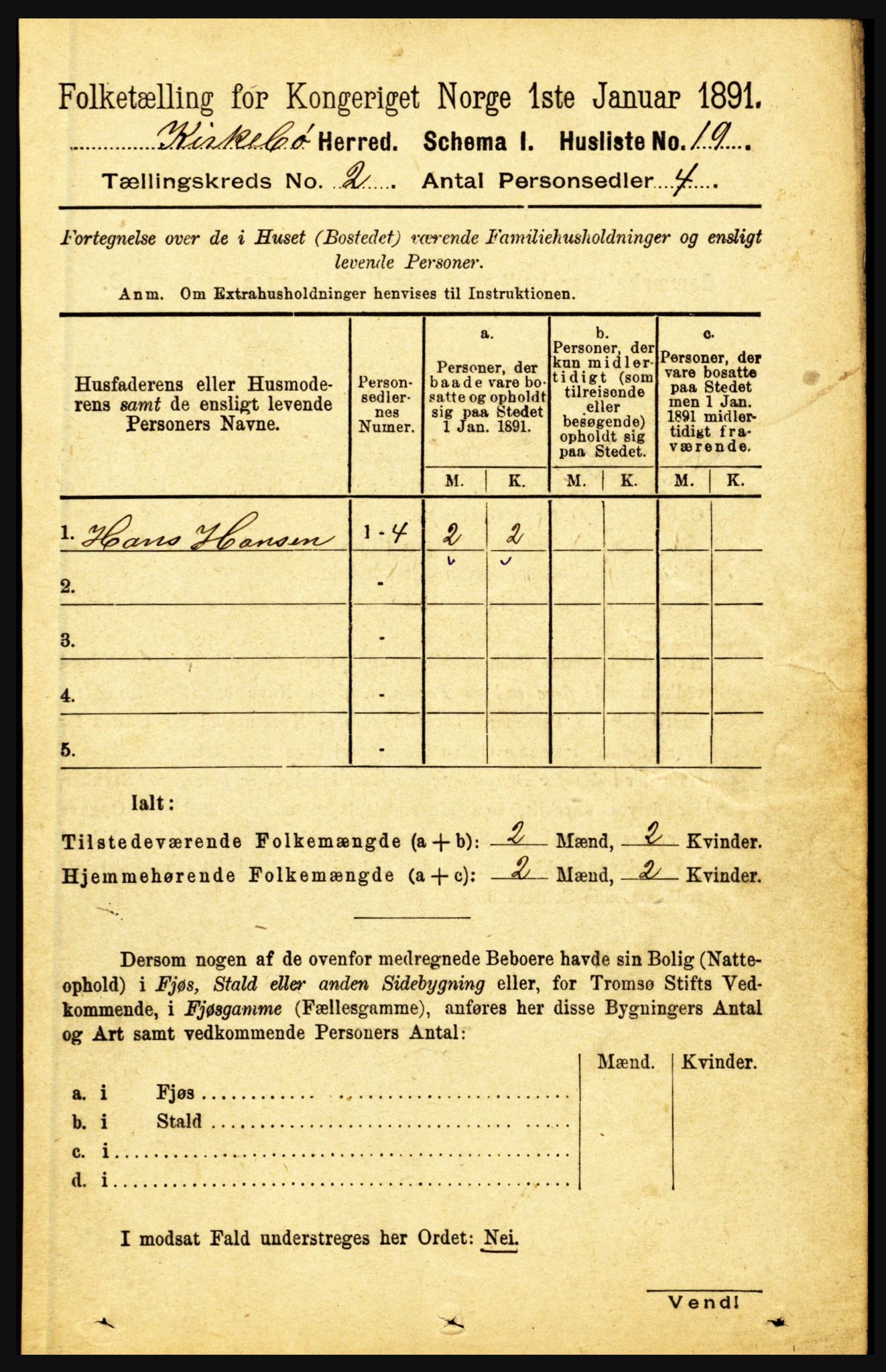 RA, 1891 census for 1416 Kyrkjebø, 1891, p. 300