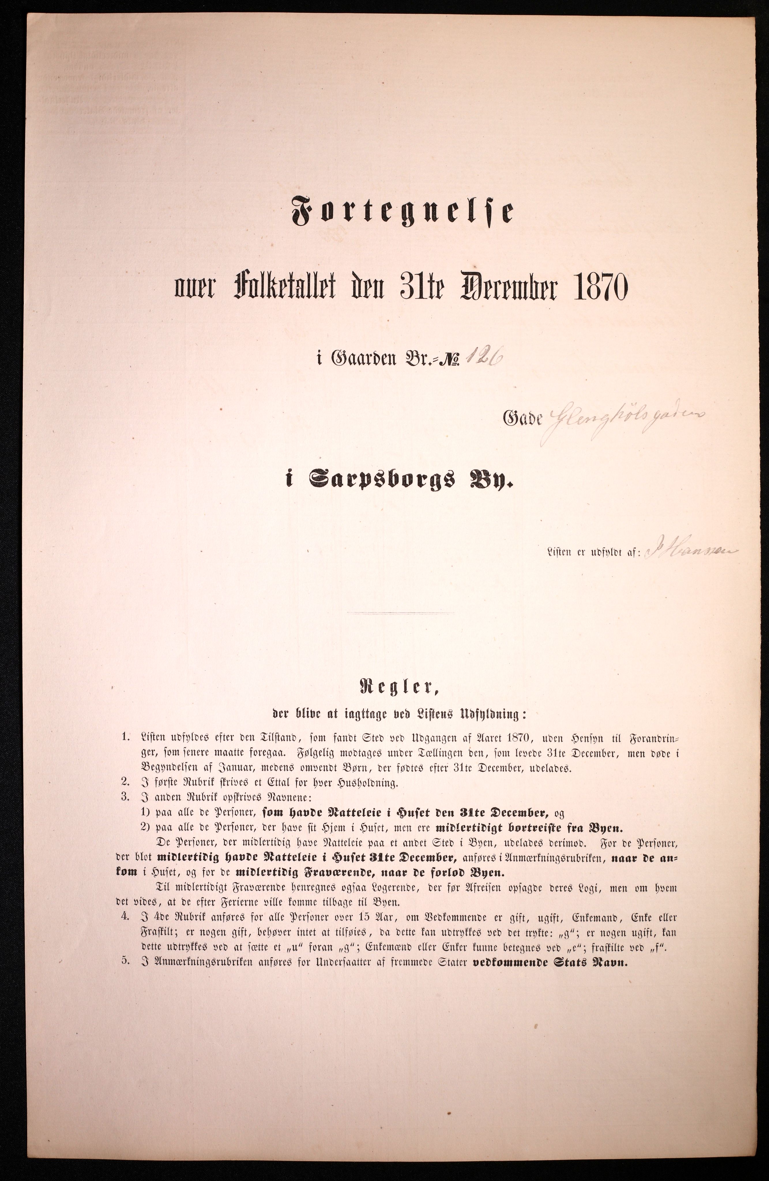 RA, 1870 census for 0102 Sarpsborg, 1870, p. 499