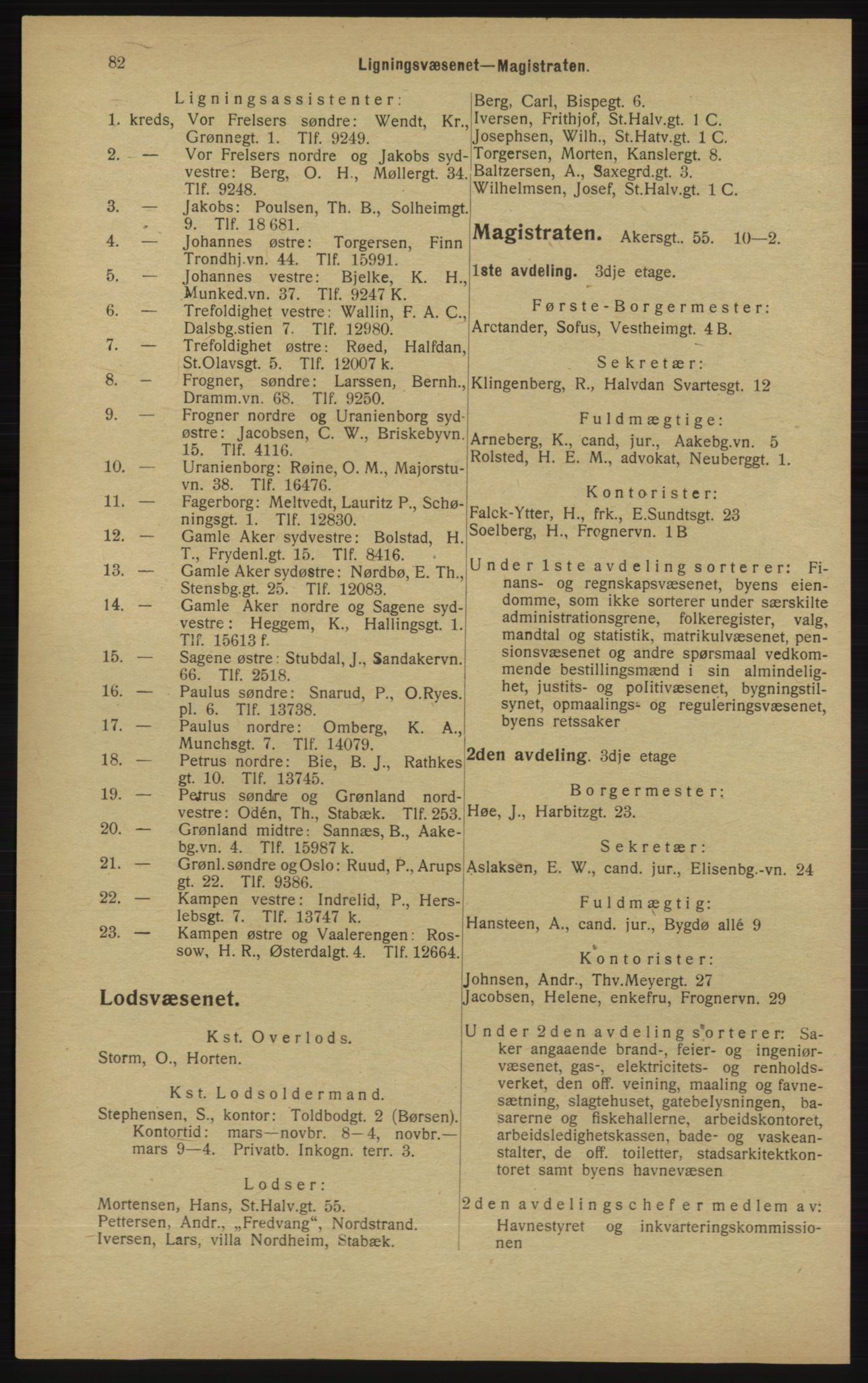 Kristiania/Oslo adressebok, PUBL/-, 1913, p. 84