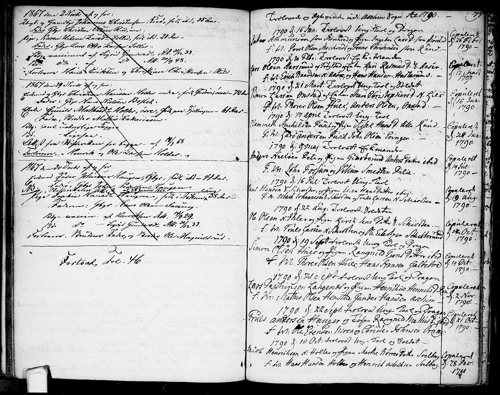 Askim prestekontor Kirkebøker, SAO/A-10900/F/Fa/L0003: Parish register (official) no. 3, 1790-1816, p. 77