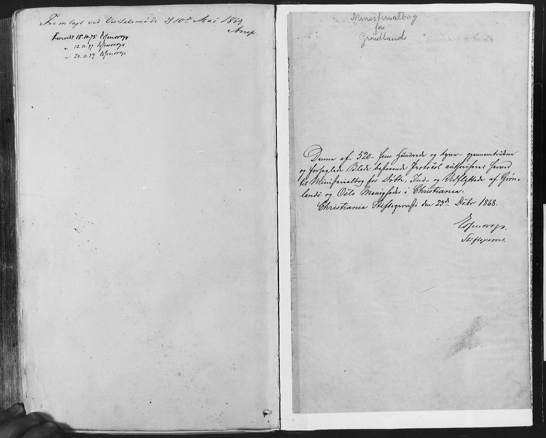 Grønland prestekontor Kirkebøker, SAO/A-10848/F/Fa/L0004: Parish register (official) no. 4, 1869-1880