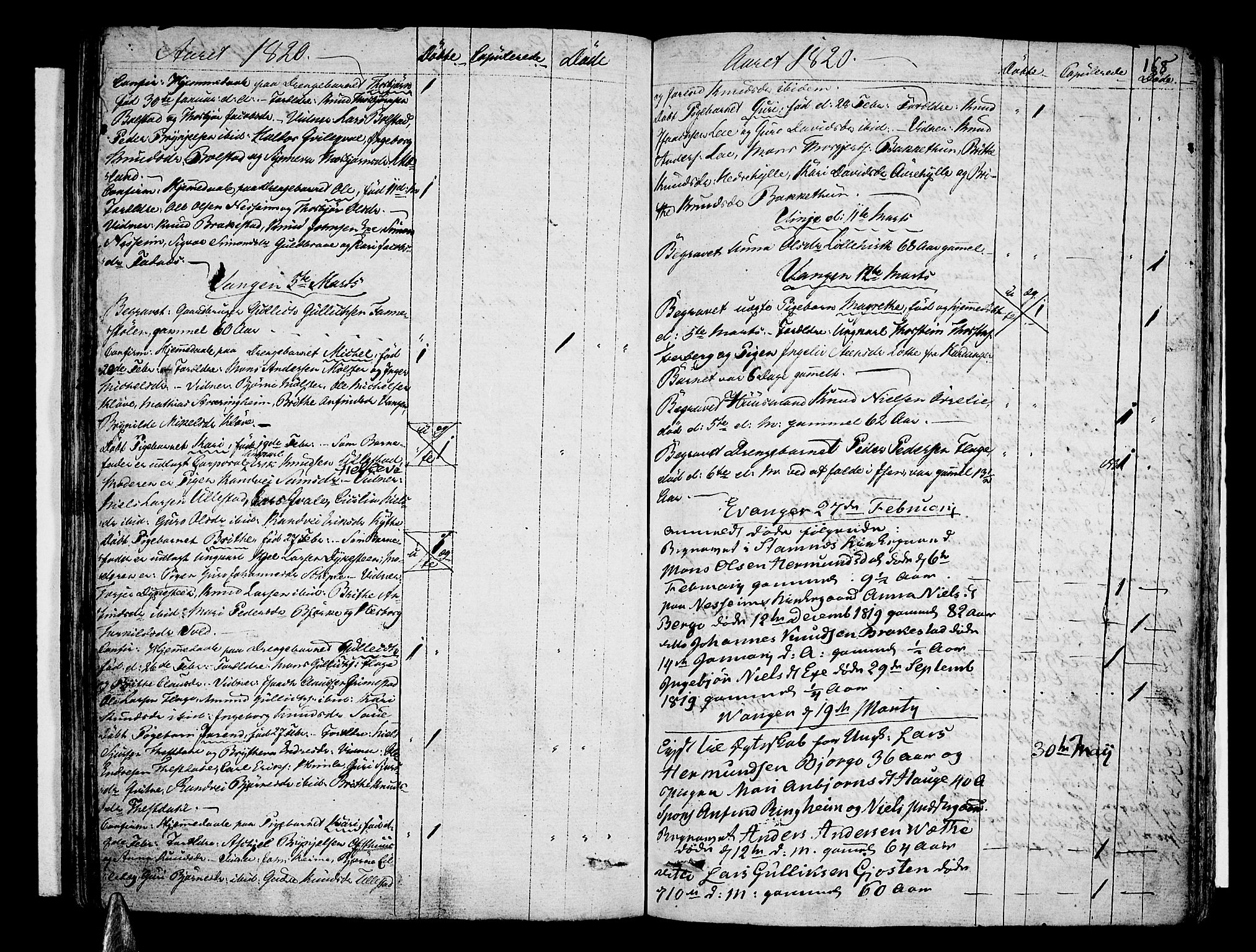 Voss sokneprestembete, AV/SAB-A-79001/H/Haa: Parish register (official) no. A 10, 1810-1821, p. 168