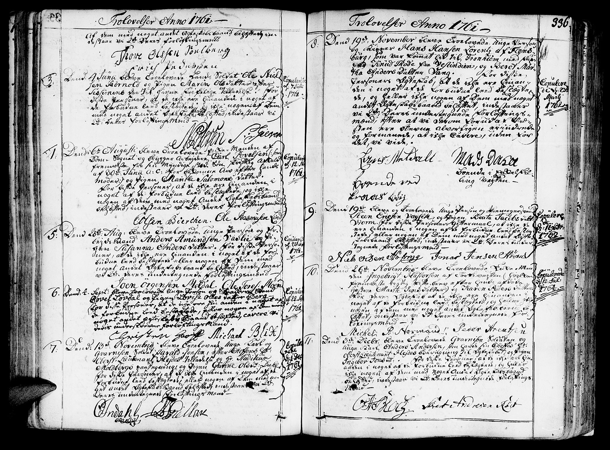 Ministerialprotokoller, klokkerbøker og fødselsregistre - Sør-Trøndelag, SAT/A-1456/602/L0103: Parish register (official) no. 602A01, 1732-1774, p. 336