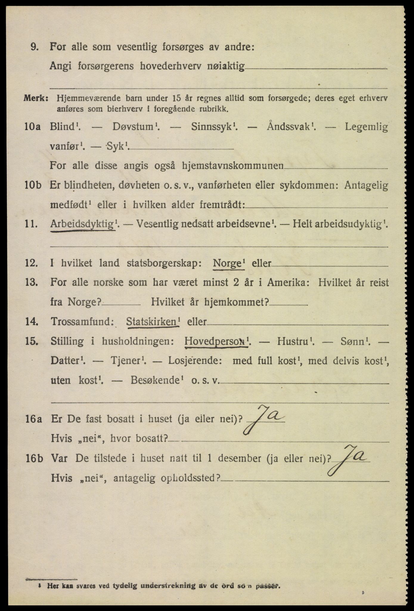 SAH, 1920 census for Tynset, 1920, p. 3959