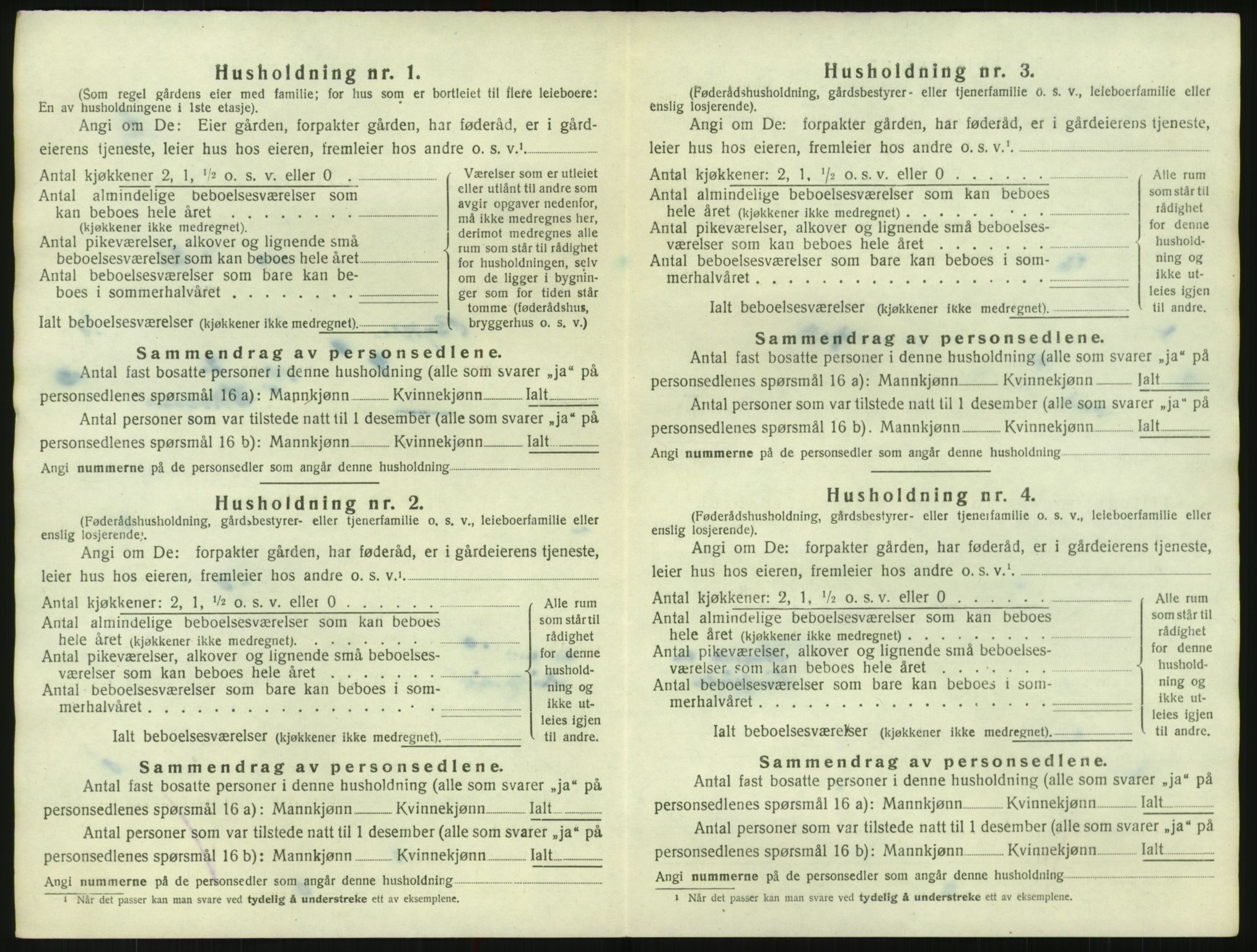 SAK, 1920 census for Bykle, 1920, p. 72