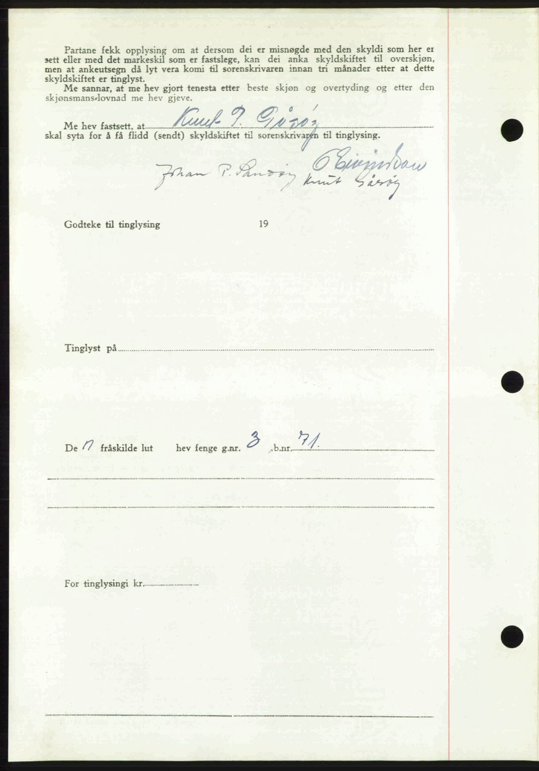 Romsdal sorenskriveri, AV/SAT-A-4149/1/2/2C: Mortgage book no. A29, 1949-1949, Diary no: : 1200/1949