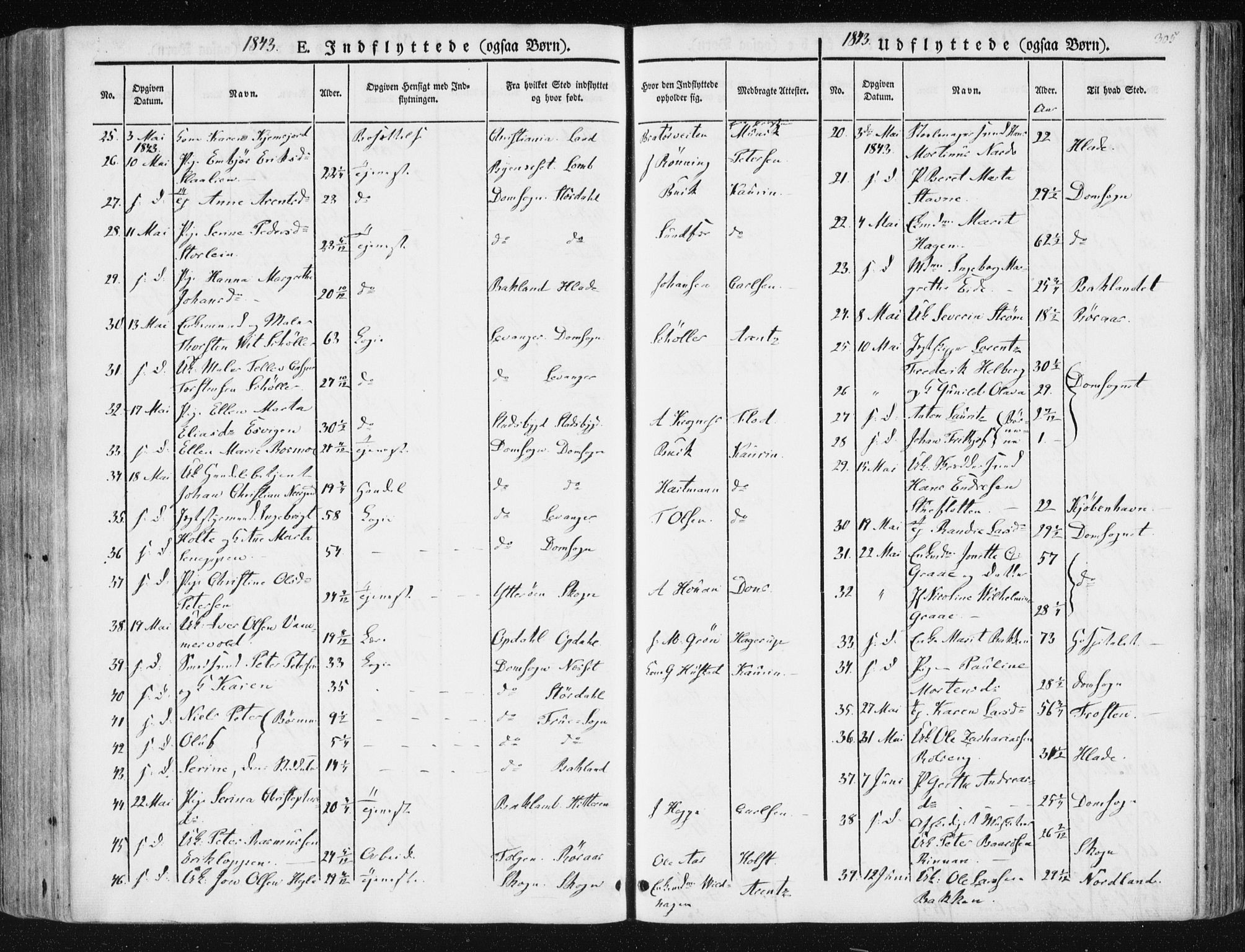 Ministerialprotokoller, klokkerbøker og fødselsregistre - Sør-Trøndelag, SAT/A-1456/602/L0110: Parish register (official) no. 602A08, 1840-1854, p. 305