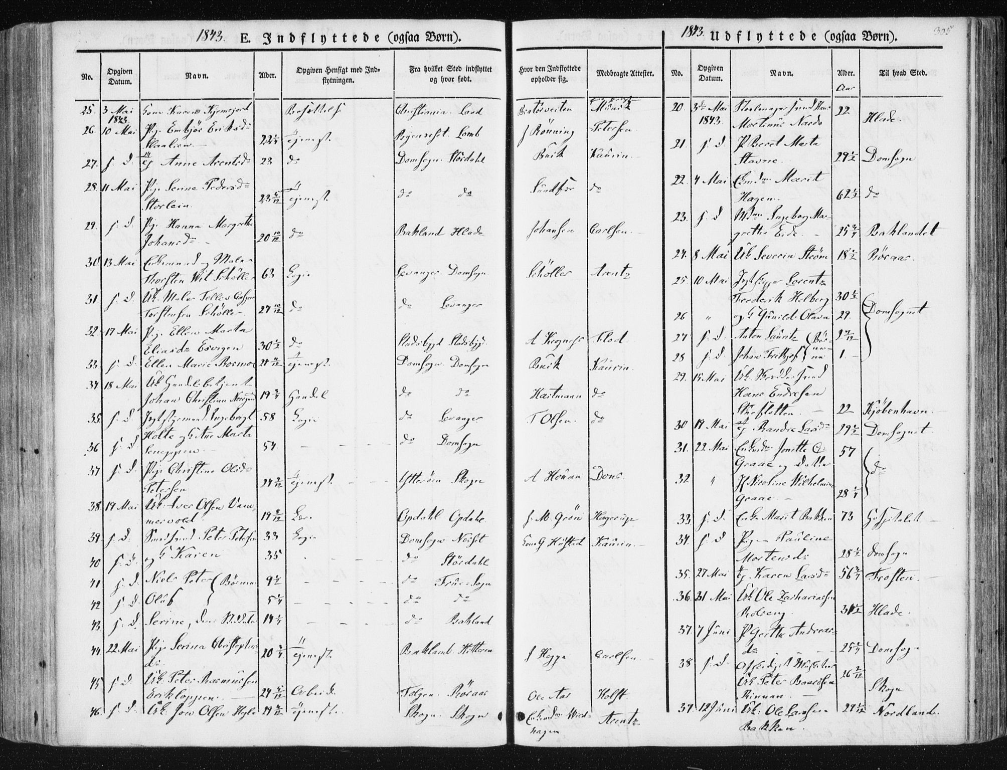 Ministerialprotokoller, klokkerbøker og fødselsregistre - Sør-Trøndelag, AV/SAT-A-1456/602/L0110: Parish register (official) no. 602A08, 1840-1854, p. 305