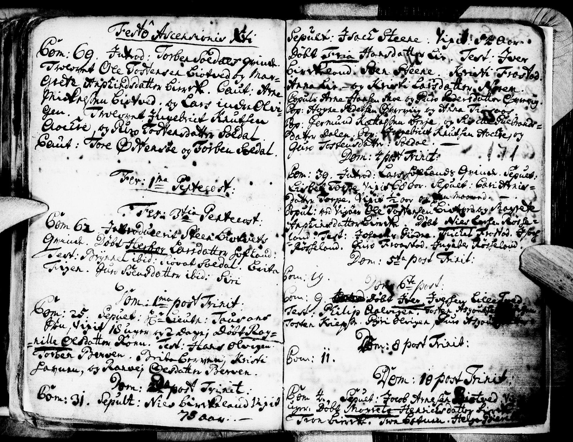 Kvam sokneprestembete, SAB/A-76201/H/Haa: Parish register (official) no. A 1, 1690-1741, p. 171