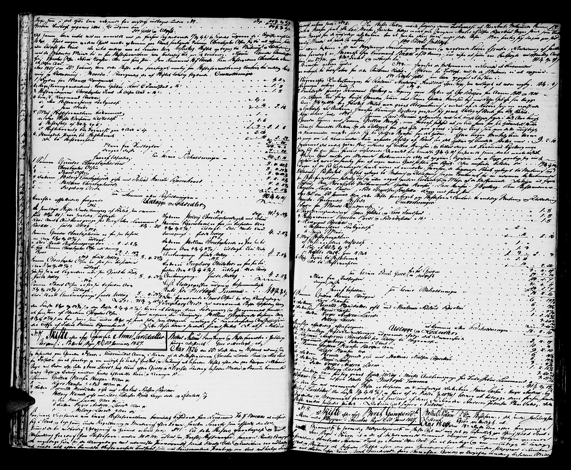 Søndre Jarlsberg sorenskriveri, AV/SAKO-A-129/H/Hb/Hbd/L0001: Skifteutlodningsprotokoll, 1826-1837, p. 17b-18a