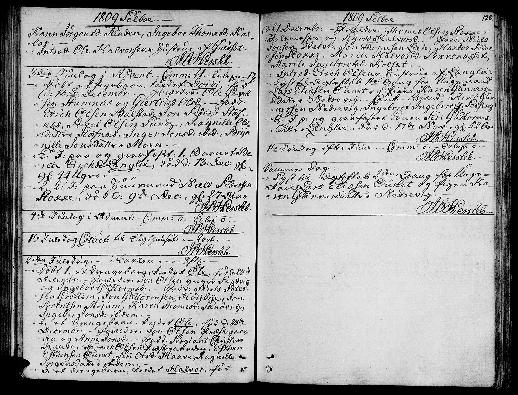 Ministerialprotokoller, klokkerbøker og fødselsregistre - Sør-Trøndelag, SAT/A-1456/695/L1140: Parish register (official) no. 695A03, 1801-1815, p. 128