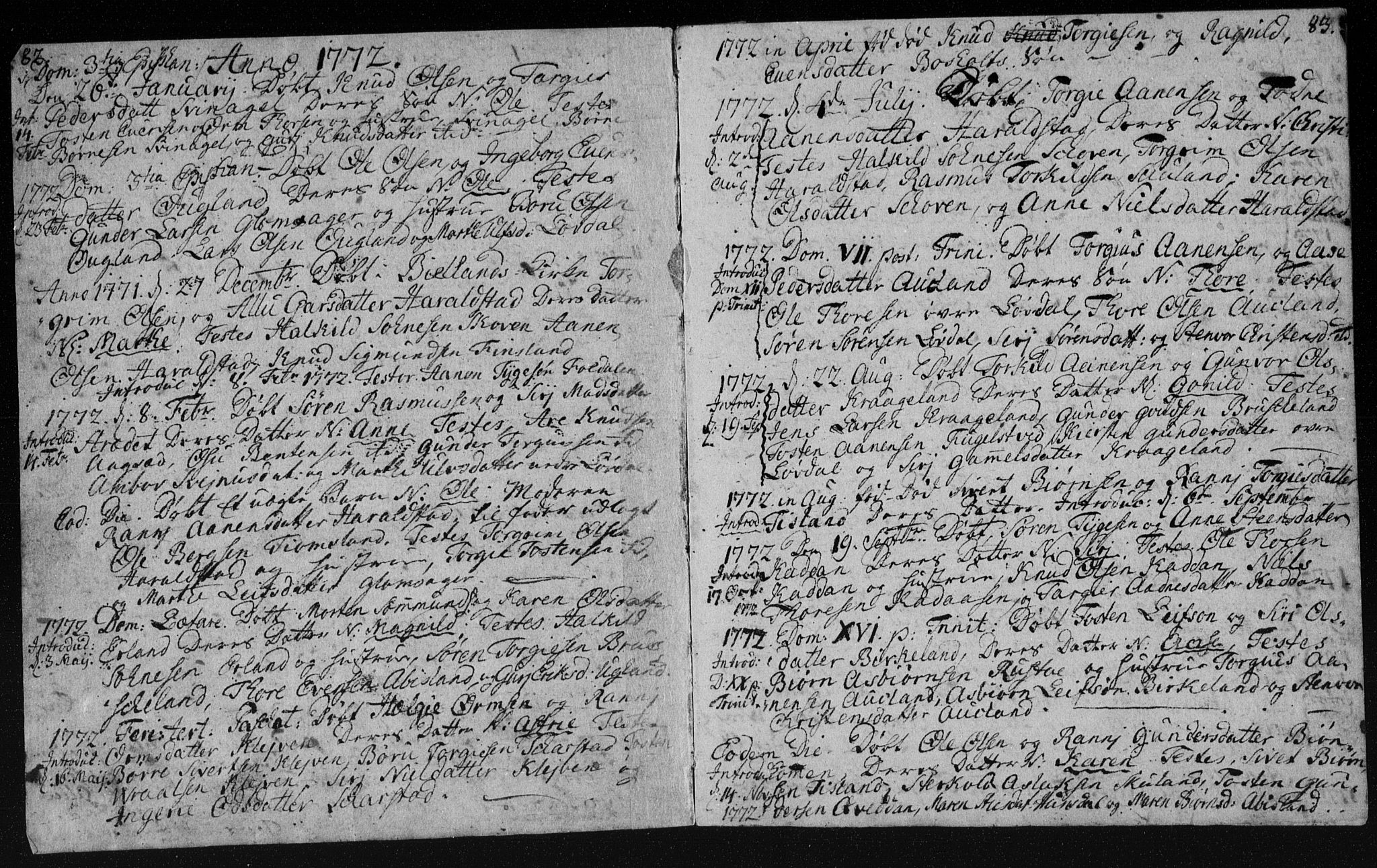 Holum sokneprestkontor, AV/SAK-1111-0022/F/Fa/Fab/L0003: Parish register (official) no. A 3, 1752-1774, p. 82-83