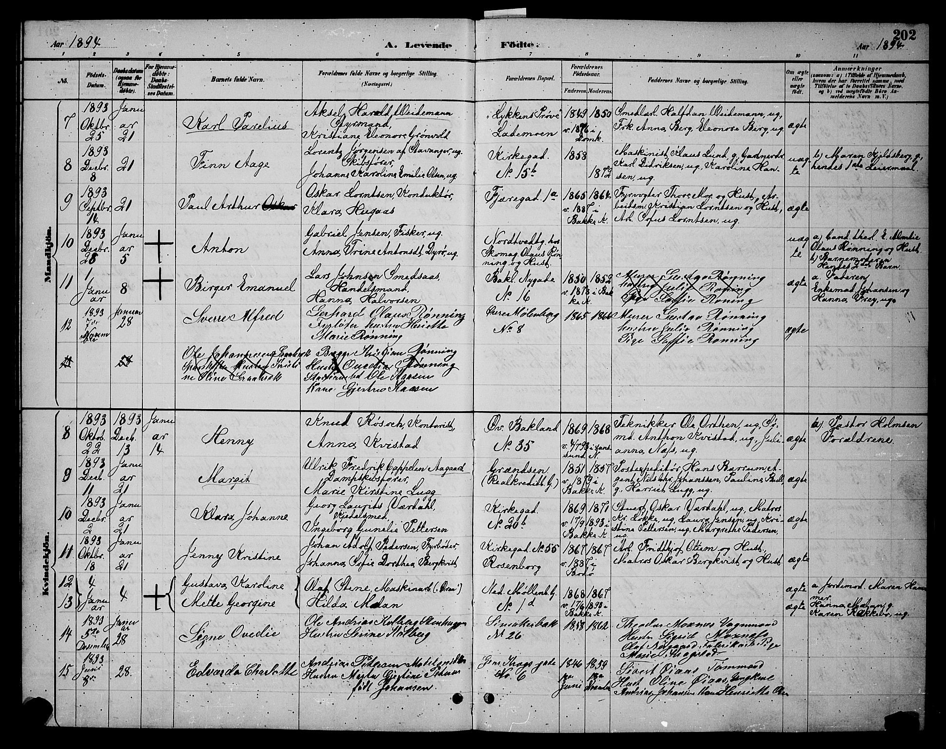 Ministerialprotokoller, klokkerbøker og fødselsregistre - Sør-Trøndelag, SAT/A-1456/604/L0222: Parish register (copy) no. 604C05, 1886-1895, p. 202