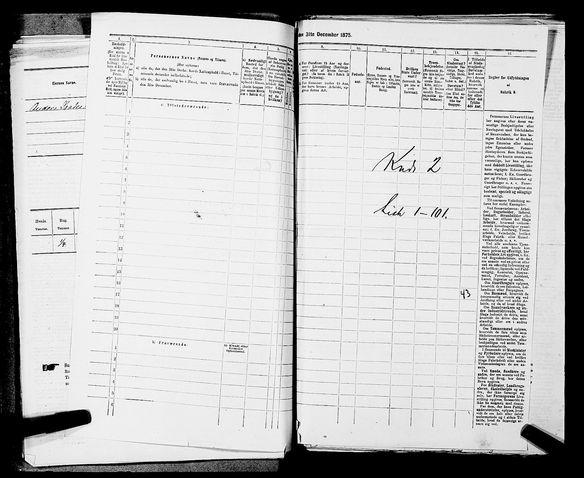 SAKO, 1875 census for 0813P Eidanger, 1875, p. 263