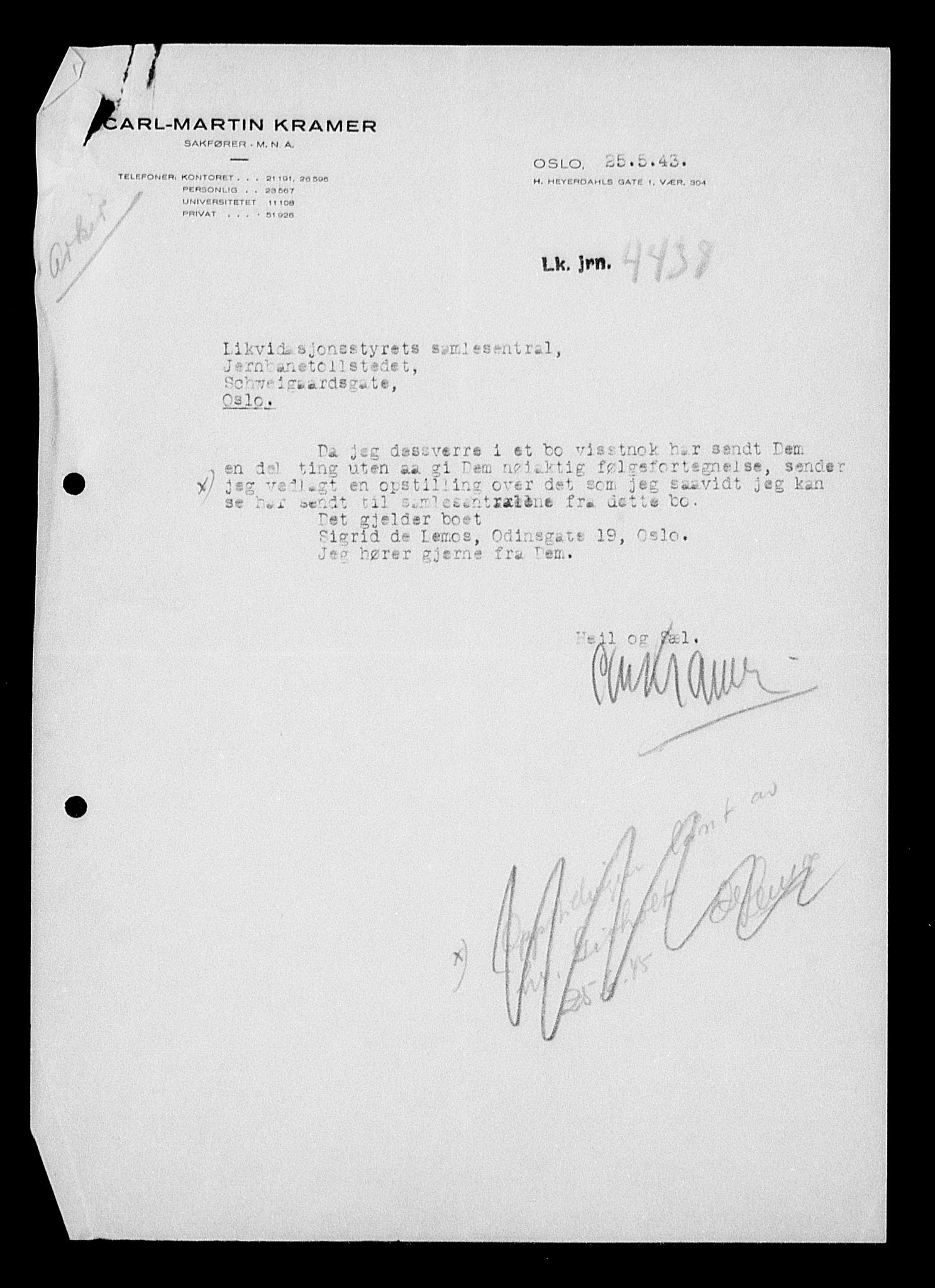 Justisdepartementet, Tilbakeføringskontoret for inndratte formuer, RA/S-1564/H/Hc/Hcc/L0956: --, 1945-1947, p. 276