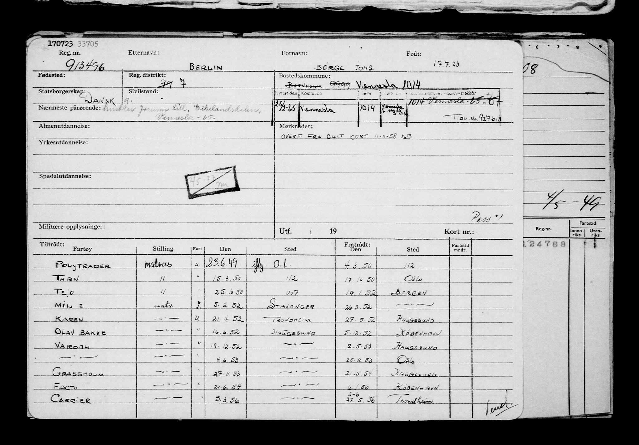 Direktoratet for sjømenn, AV/RA-S-3545/G/Gb/L0221: Hovedkort, 1923, p. 56