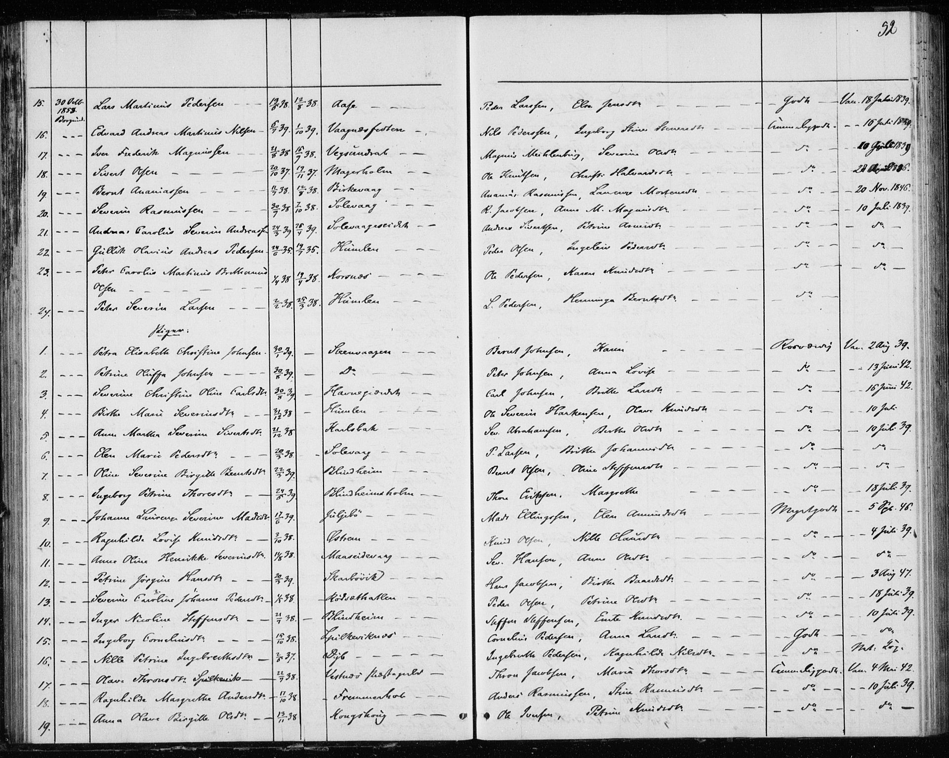 Ministerialprotokoller, klokkerbøker og fødselsregistre - Møre og Romsdal, AV/SAT-A-1454/528/L0416: Curate's parish register no. 528B04, 1853-1857, p. 52