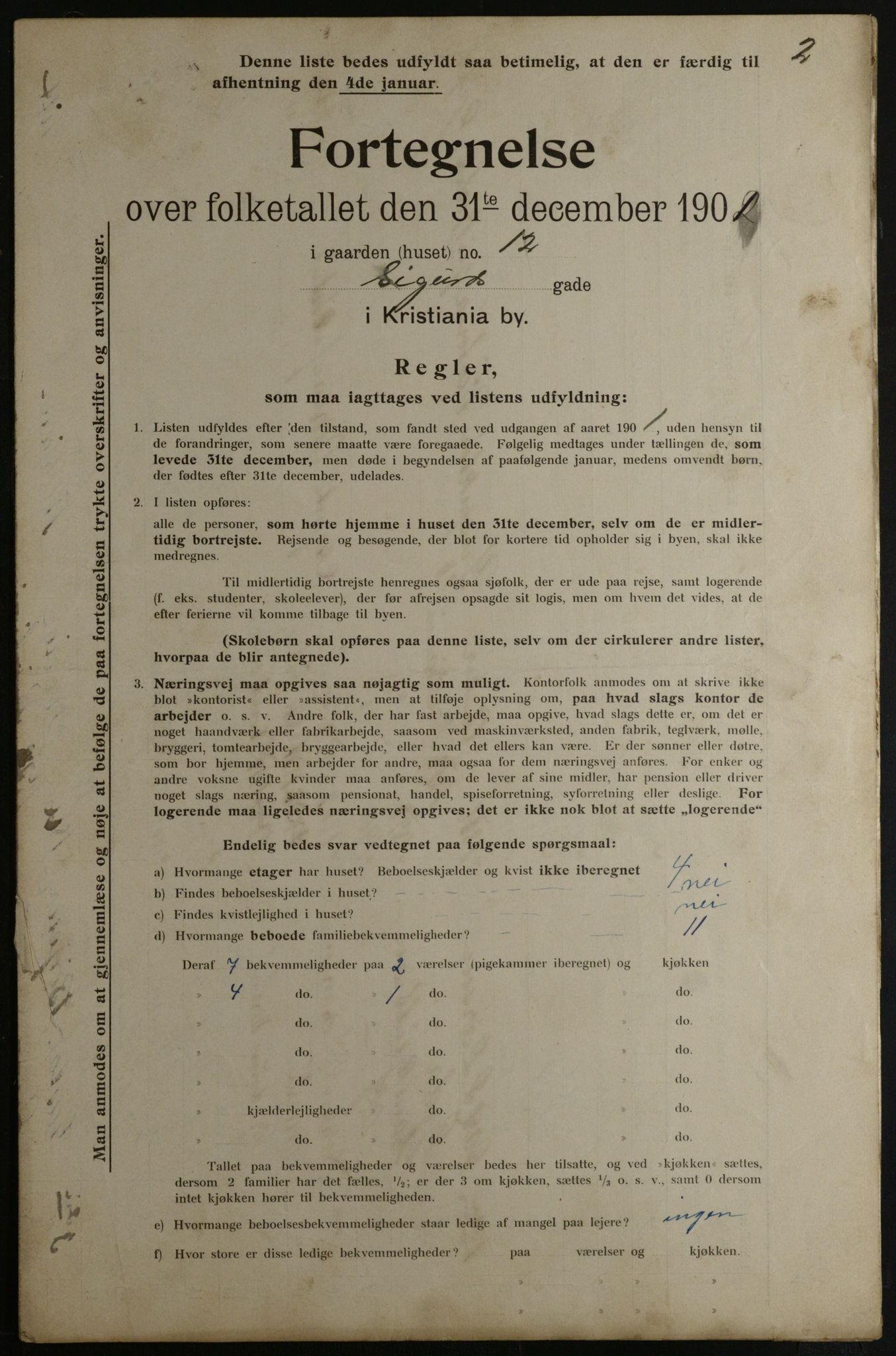 OBA, Municipal Census 1901 for Kristiania, 1901, p. 14637