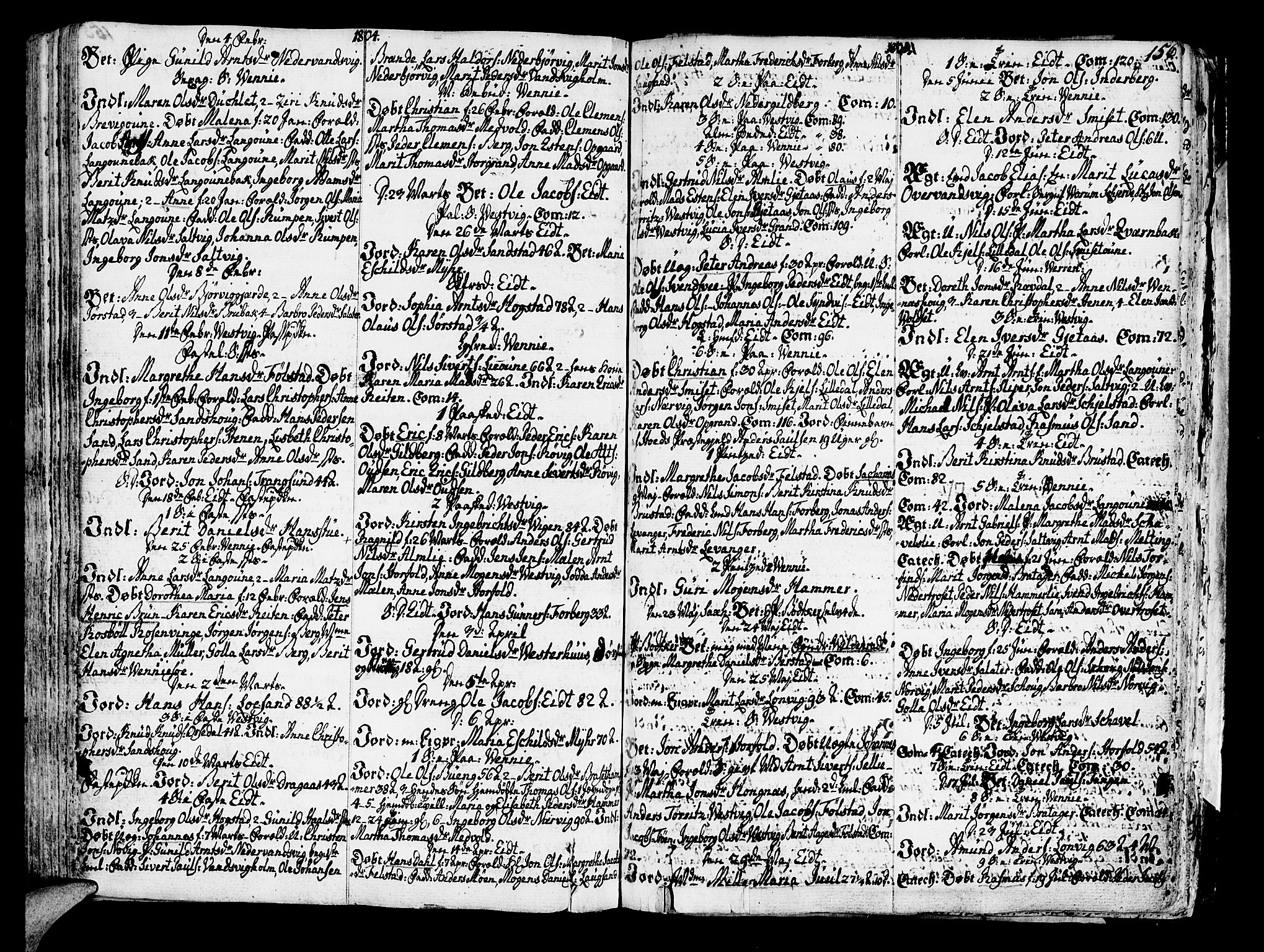 Ministerialprotokoller, klokkerbøker og fødselsregistre - Nord-Trøndelag, SAT/A-1458/722/L0216: Parish register (official) no. 722A03, 1756-1816, p. 156