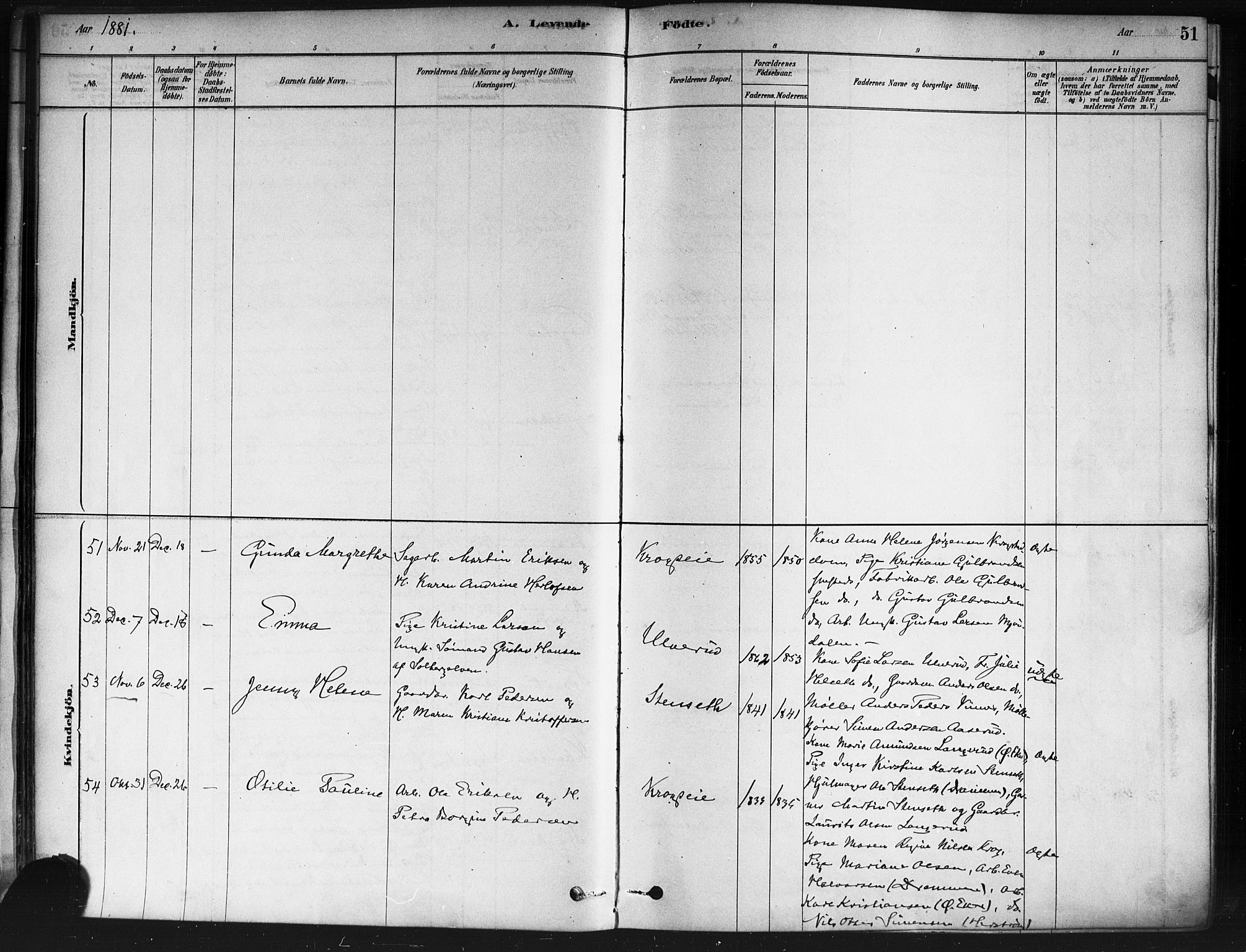 Nedre Eiker kirkebøker, AV/SAKO-A-612/F/Fa/L0002: Parish register (official) no. 2, 1878-1885, p. 51