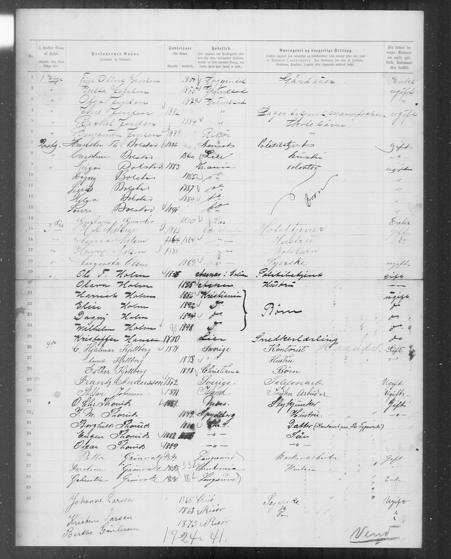 OBA, Municipal Census 1899 for Kristiania, 1899, p. 10572