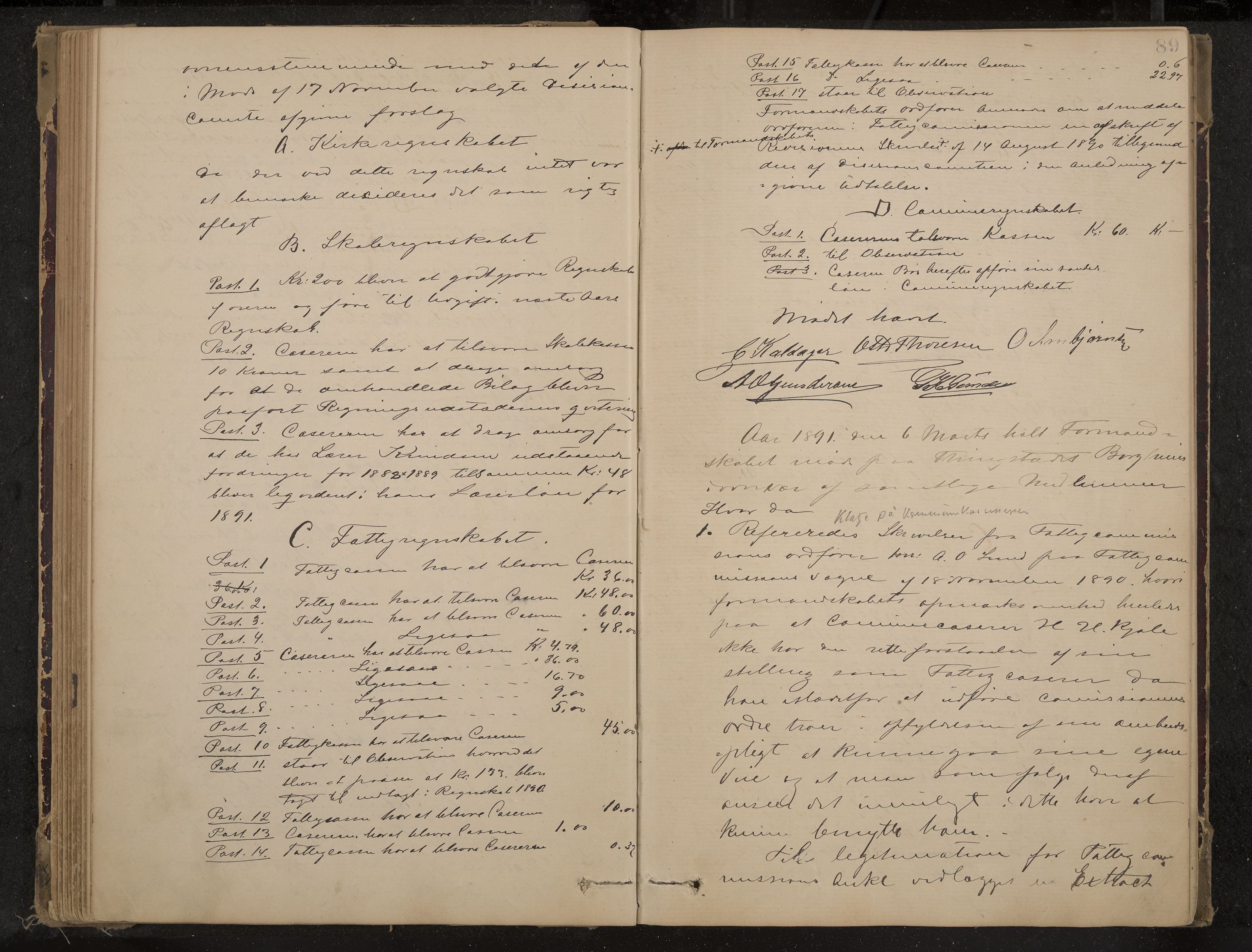 Nøtterøy formannskap og sentraladministrasjon, IKAK/0722021-1/A/Aa/L0004: Møtebok, 1887-1896, p. 89