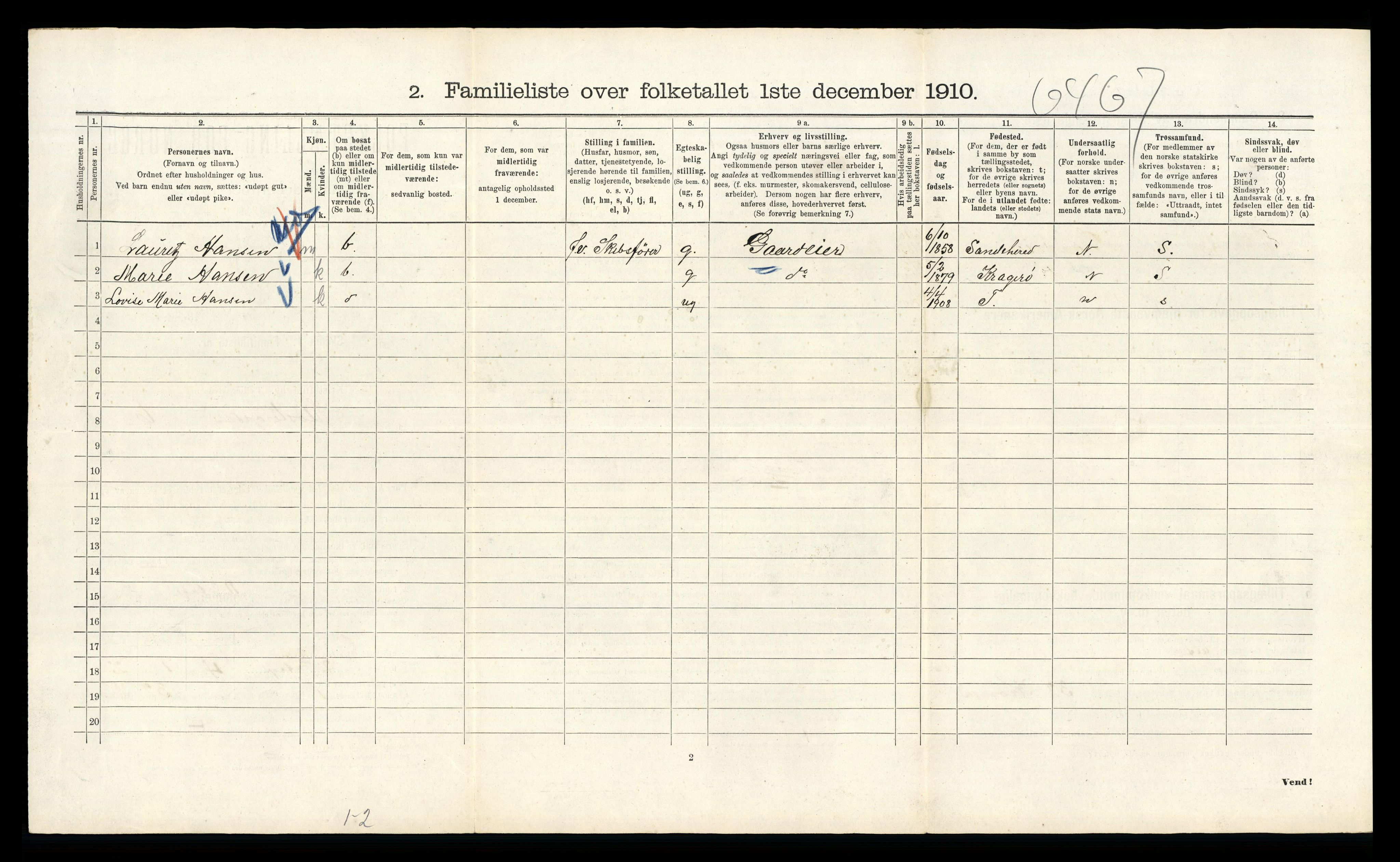 RA, 1910 census for Kristiania, 1910, p. 51120