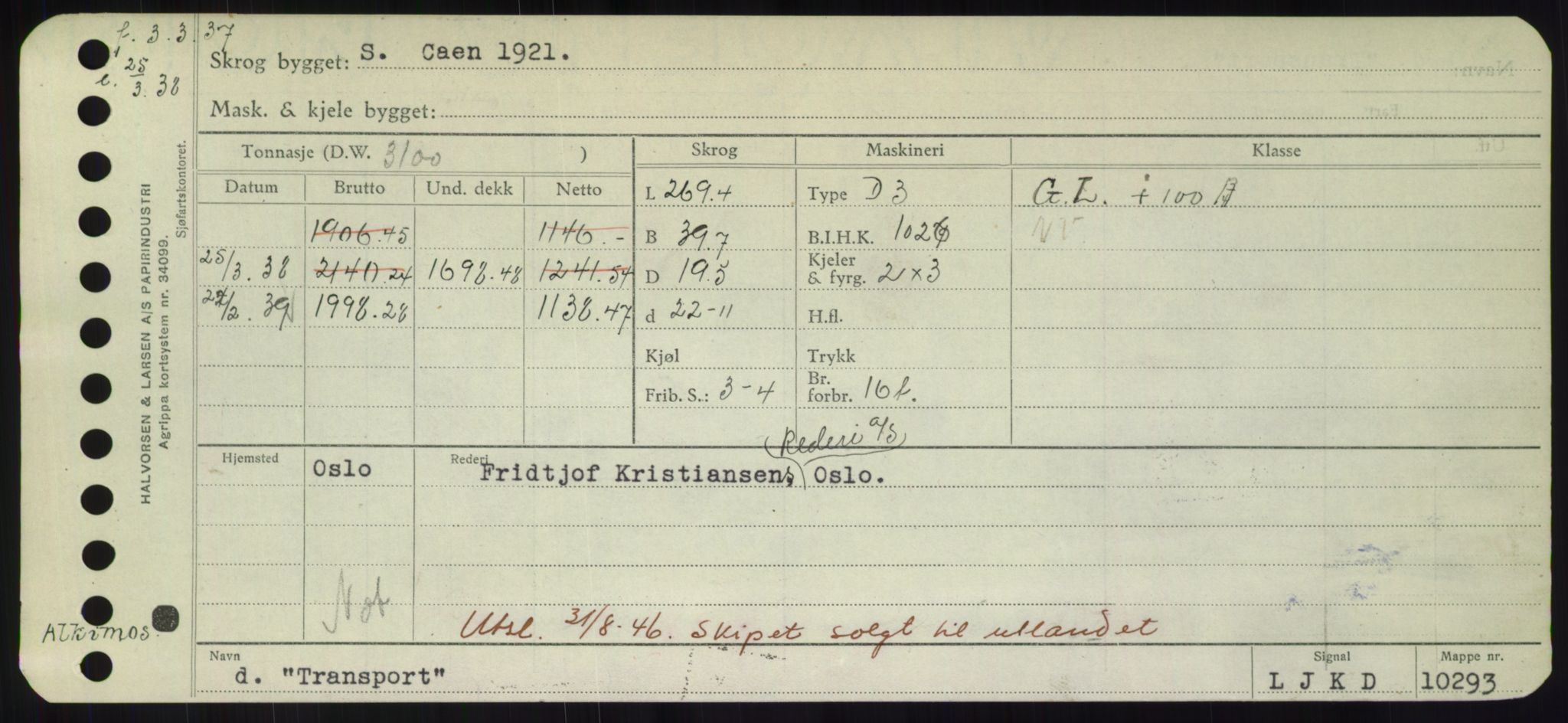 Sjøfartsdirektoratet med forløpere, Skipsmålingen, RA/S-1627/H/Hd/L0039: Fartøy, Ti-Tø, p. 519