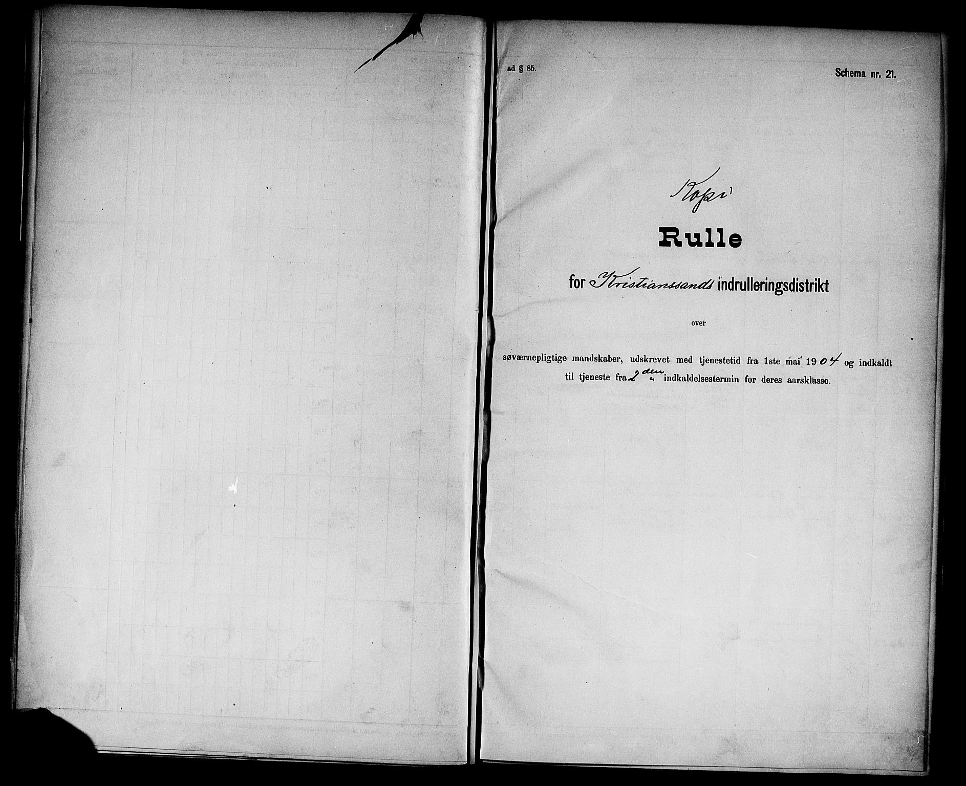 Kristiansand mønstringskrets, SAK/2031-0015/F/Fd/L0006: Rulle sjøvernepliktige, C-6, 1904, p. 17