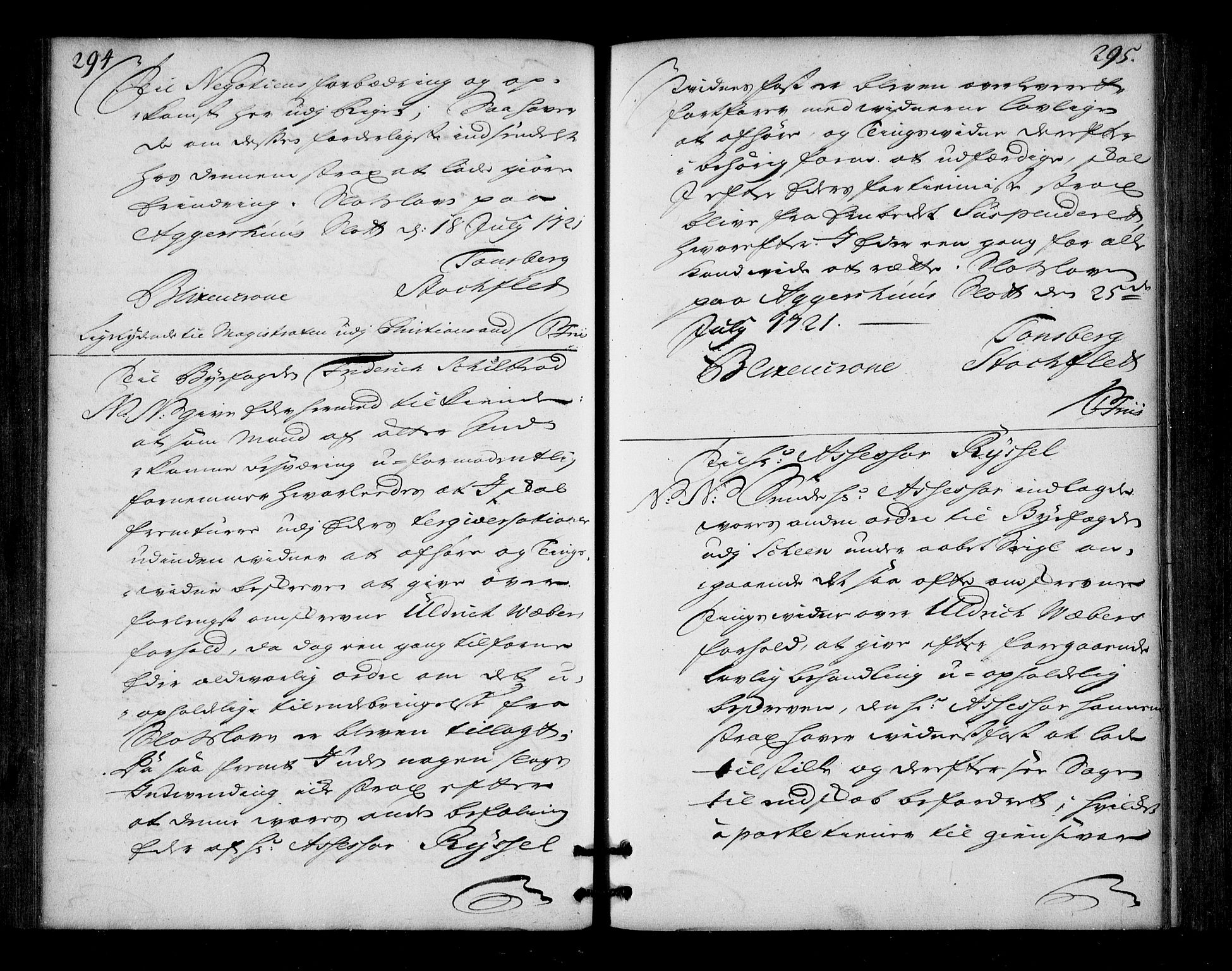 Stattholderembetet 1572-1771, AV/RA-EA-2870/Bd/L0013: Ordreprotokoll, 1720-1722, p. 294-295
