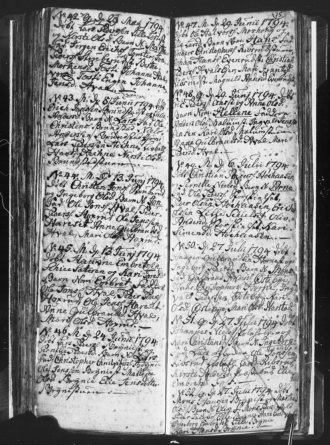 Romedal prestekontor, AV/SAH-PREST-004/L/L0001: Parish register (copy) no. 1, 1785-1794, p. 75