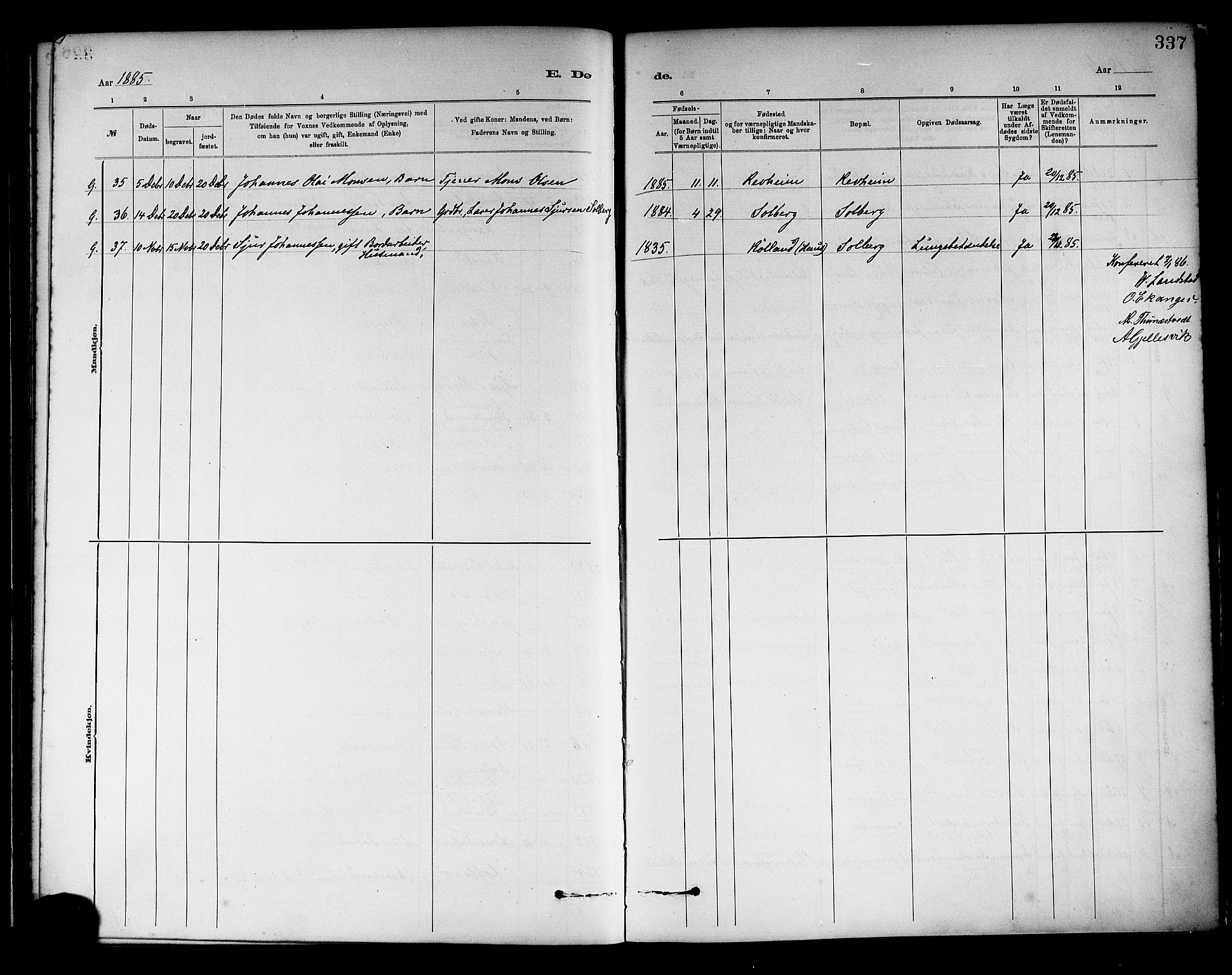 Haus sokneprestembete, SAB/A-75601/H/Haa: Parish register (official) no. A 19II, 1878-1886, p. 337