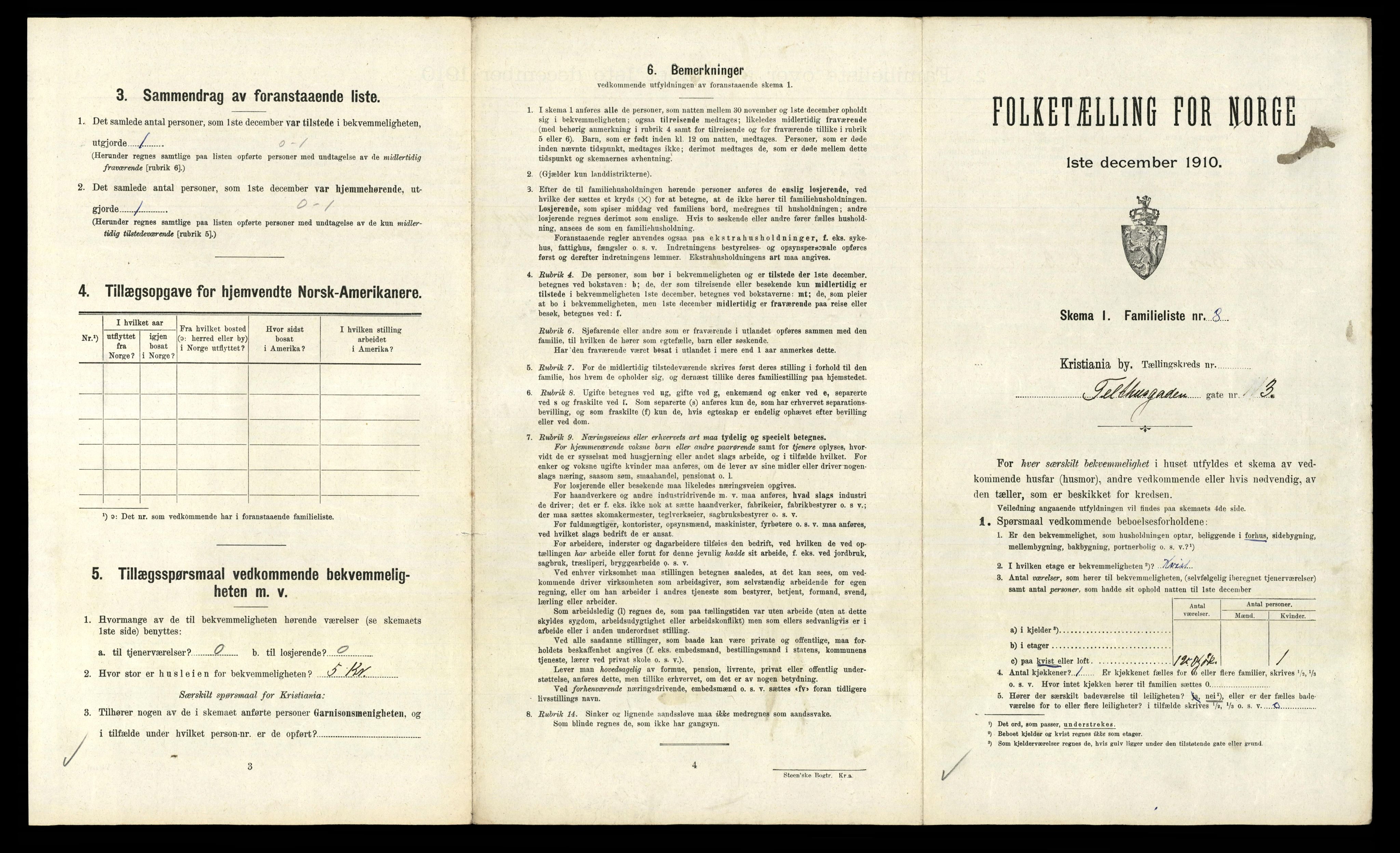 RA, 1910 census for Kristiania, 1910, p. 103453