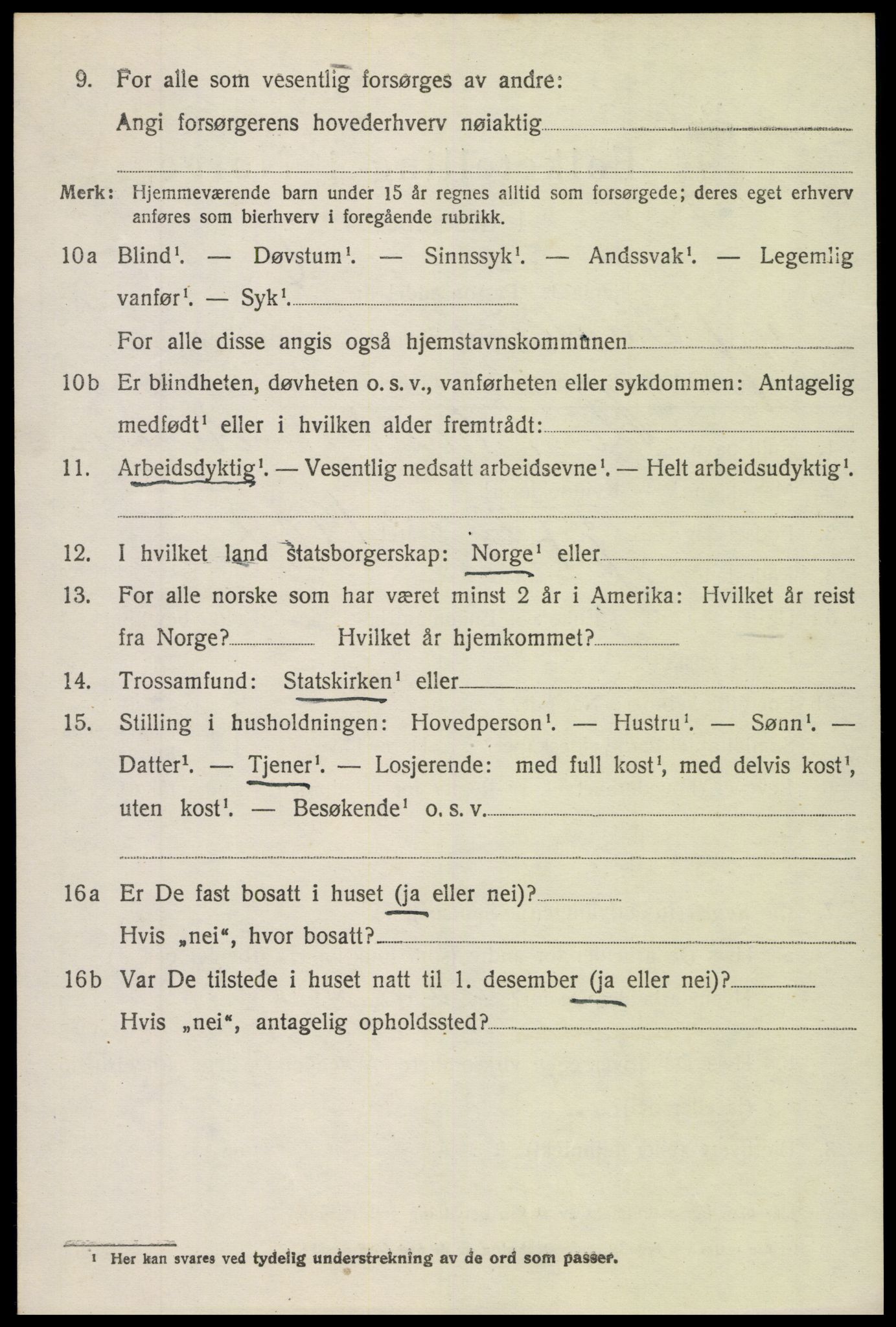 SAH, 1920 census for Øystre Slidre, 1920, p. 1430