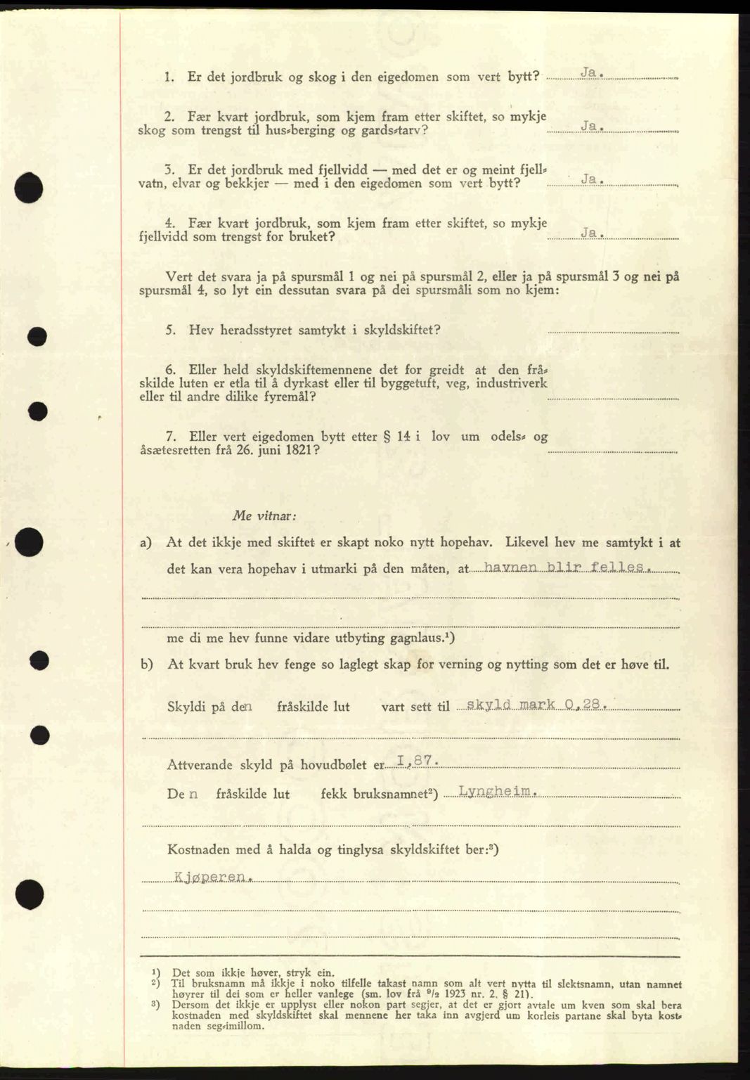 Nordfjord sorenskriveri, SAB/A-2801/02/02b/02bj/L0007: Mortgage book no. A7, 1941-1943, Diary no: : 9/1942