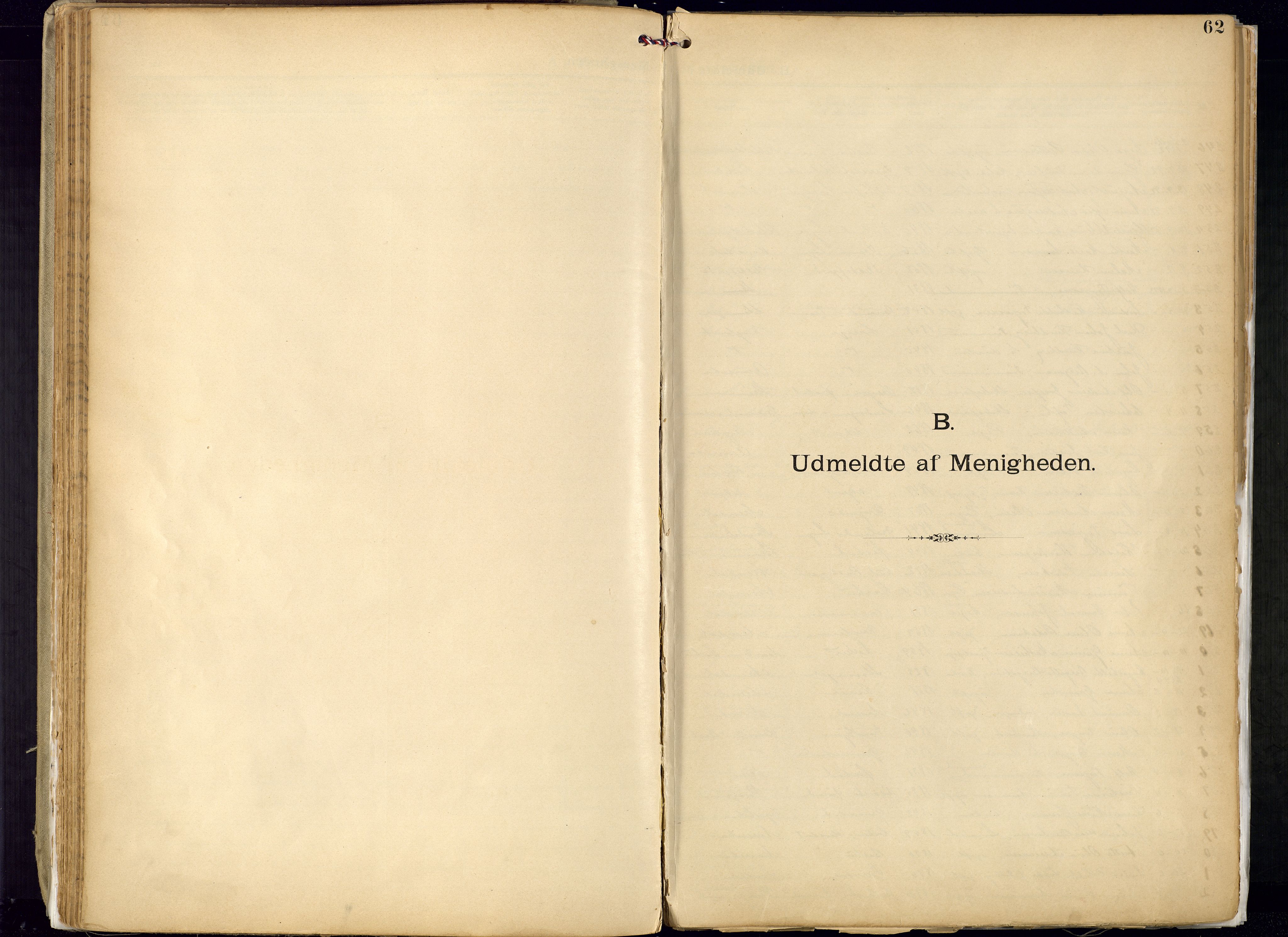 Metodistmenigheten, Arendal, SAK/1292-0011/F/Fa/L0005: Dissenter register no. 5, 1892-1942, p. 62