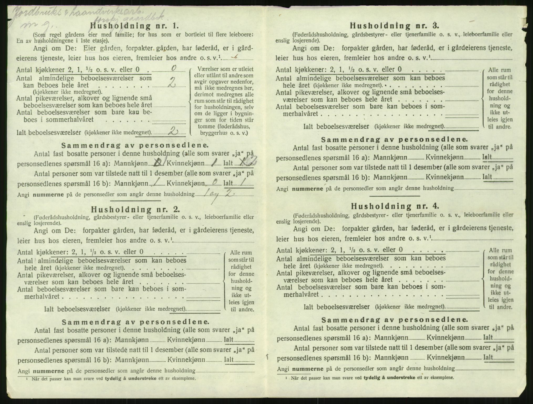 SAT, 1920 census for Tingvoll, 1920, p. 967