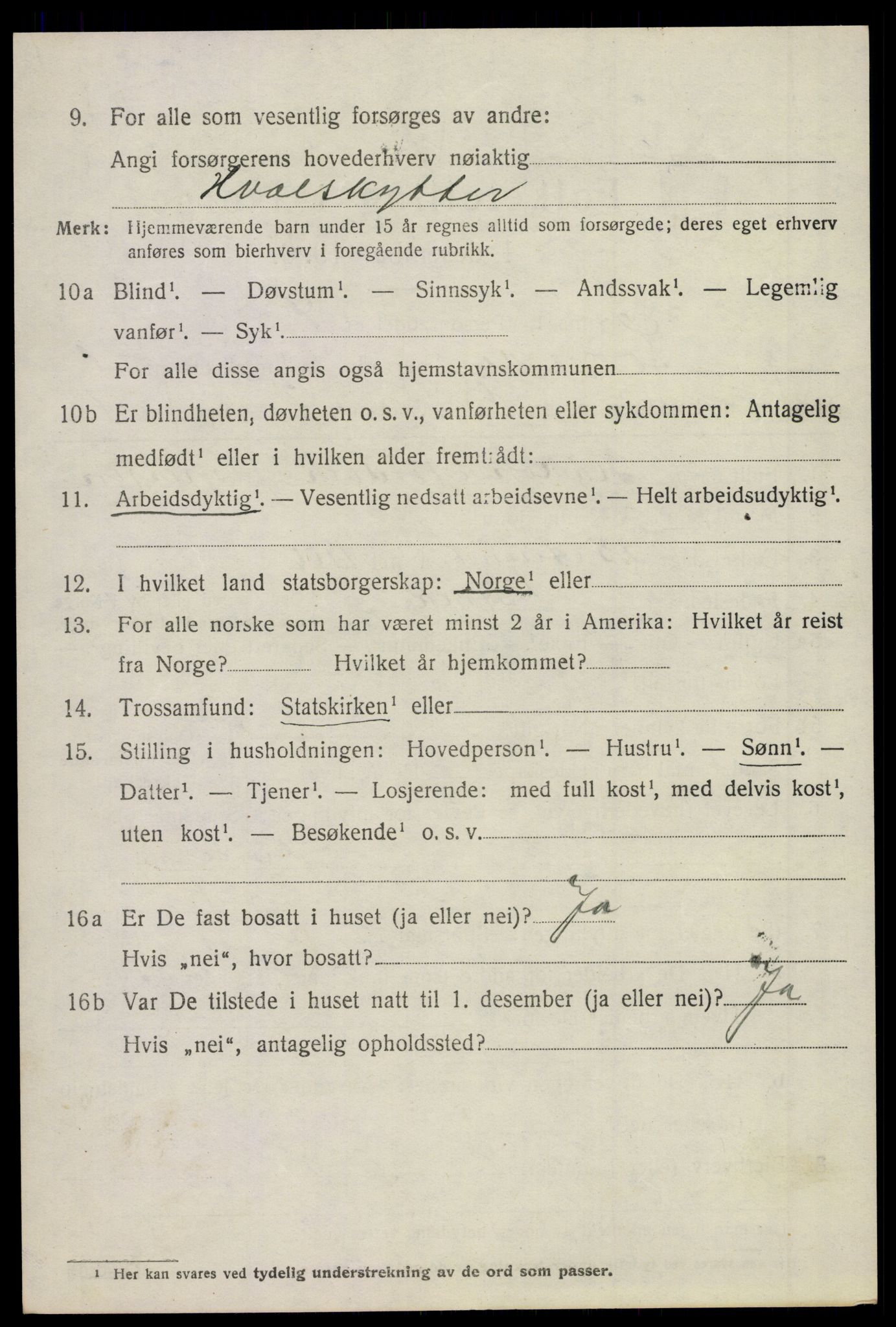 SAKO, 1920 census for Stokke, 1920, p. 2089