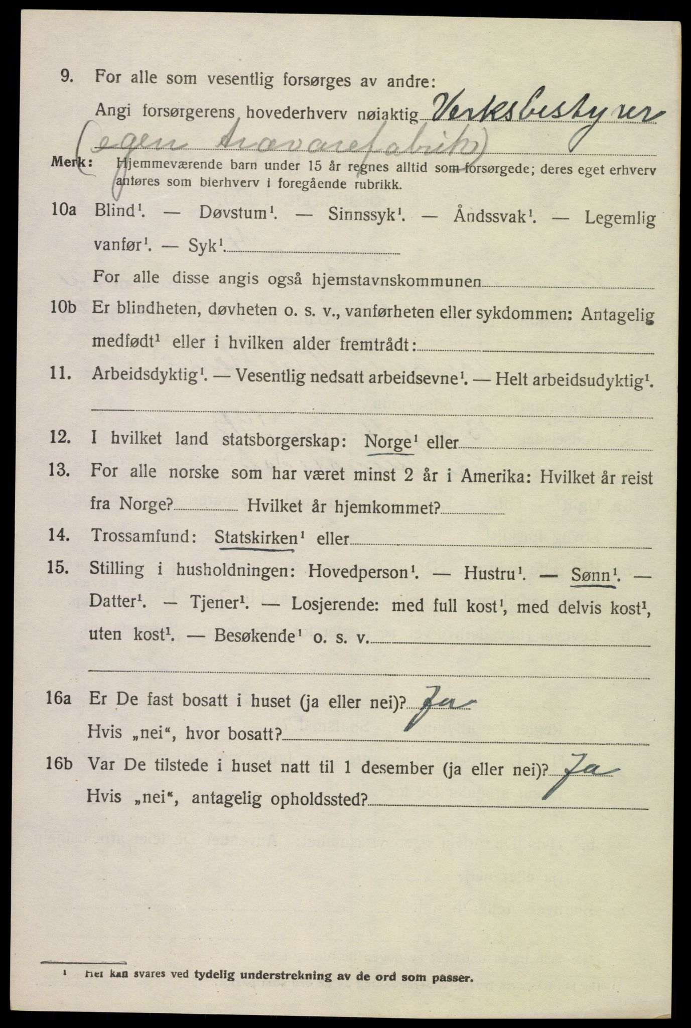 SAK, 1920 census for Sør-Audnedal, 1920, p. 4556