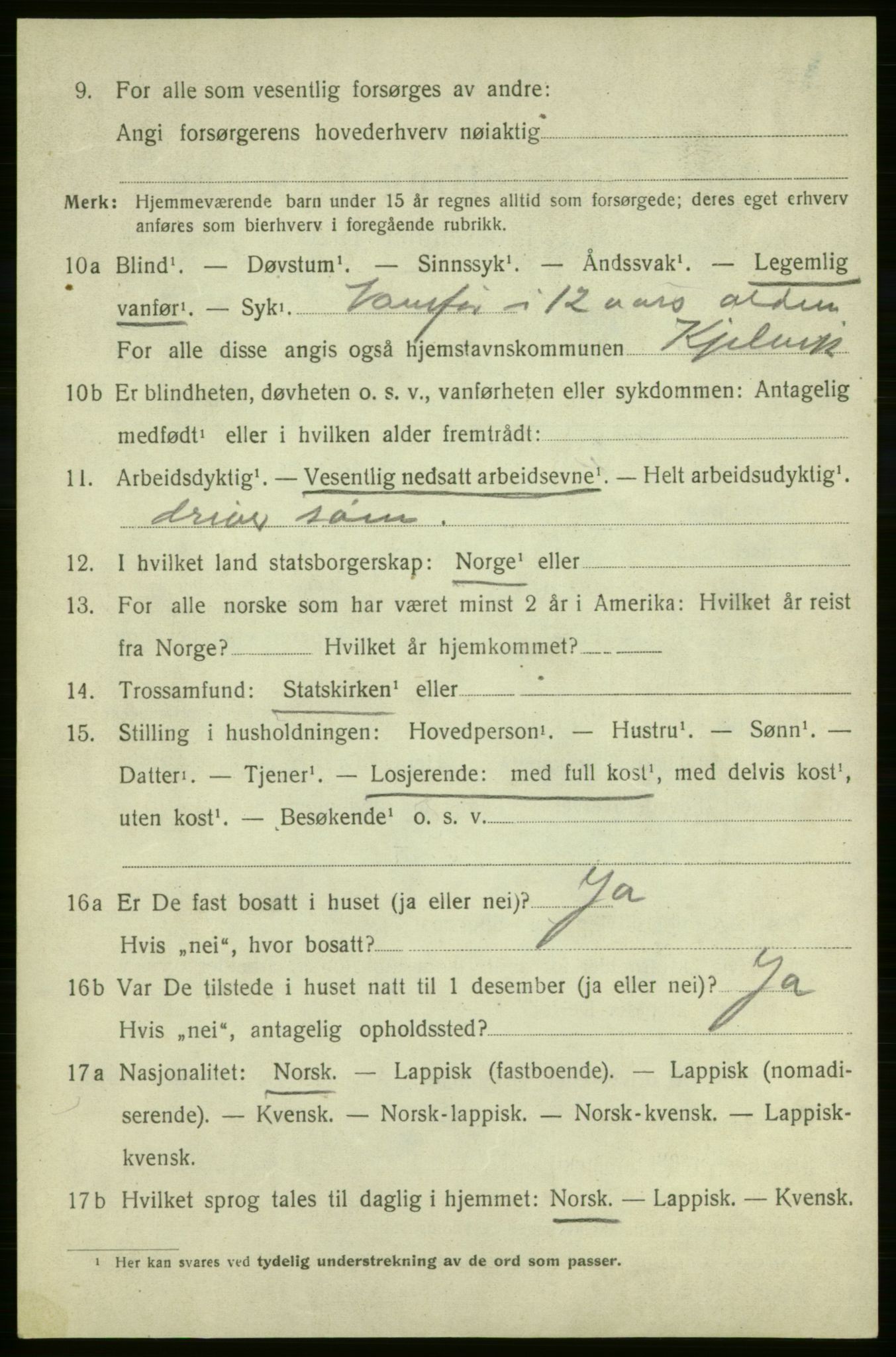 SATØ, 1920 census for Kjelvik, 1920, p. 2372