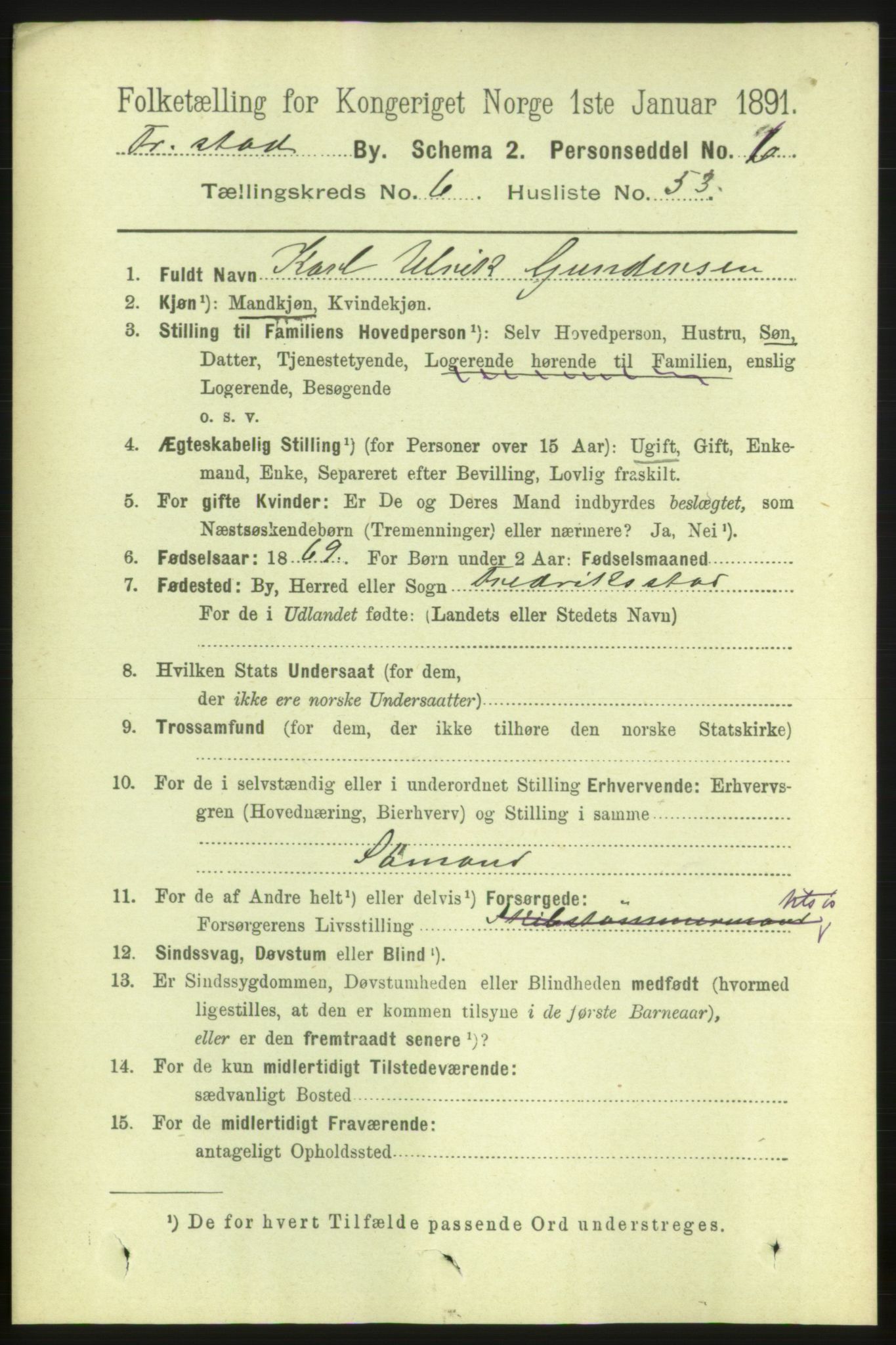 RA, 1891 census for 0103 Fredrikstad, 1891, p. 8135