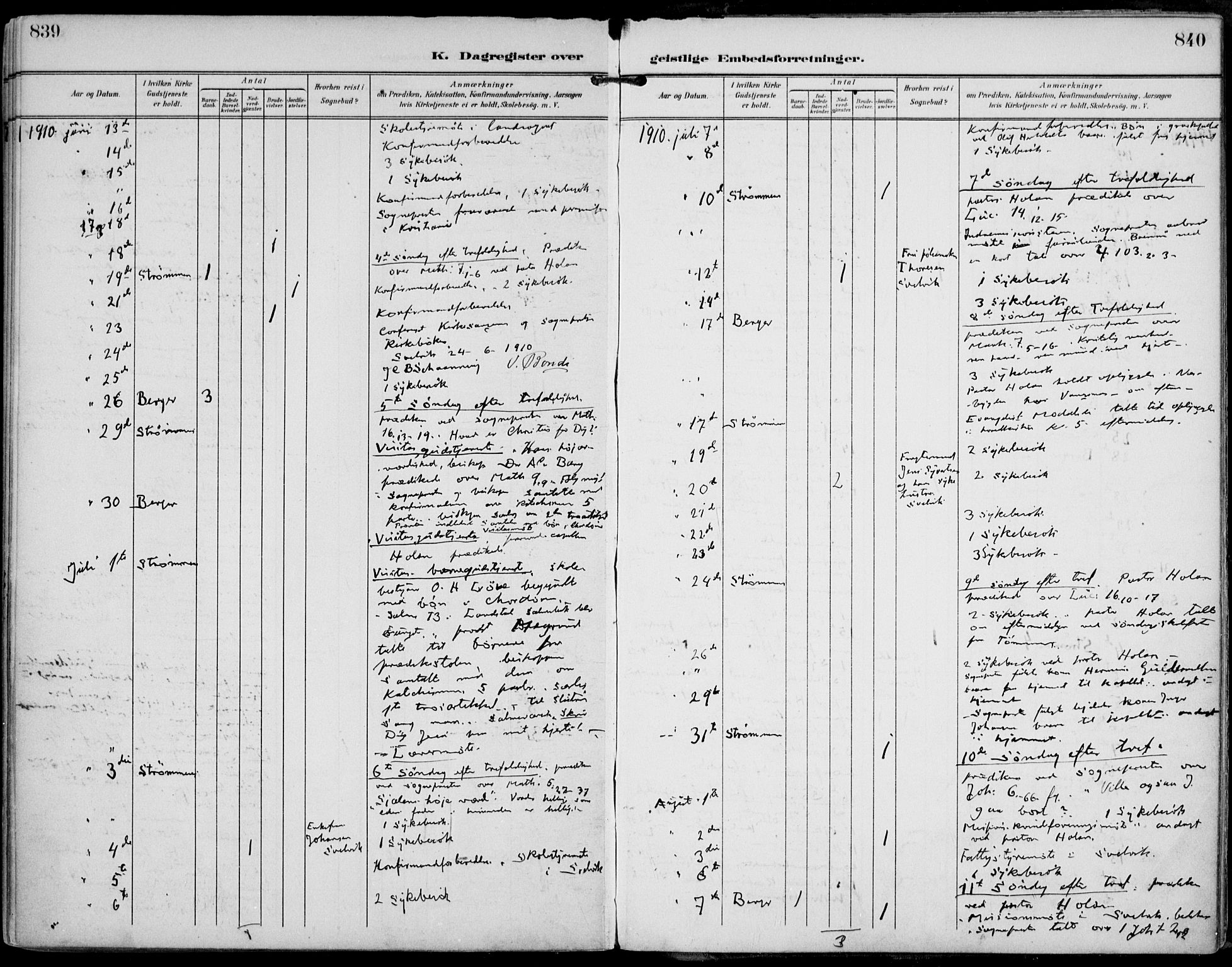 Strømm kirkebøker, AV/SAKO-A-322/F/Fa/L0005: Parish register (official) no. I 5, 1898-1919, p. 839-840