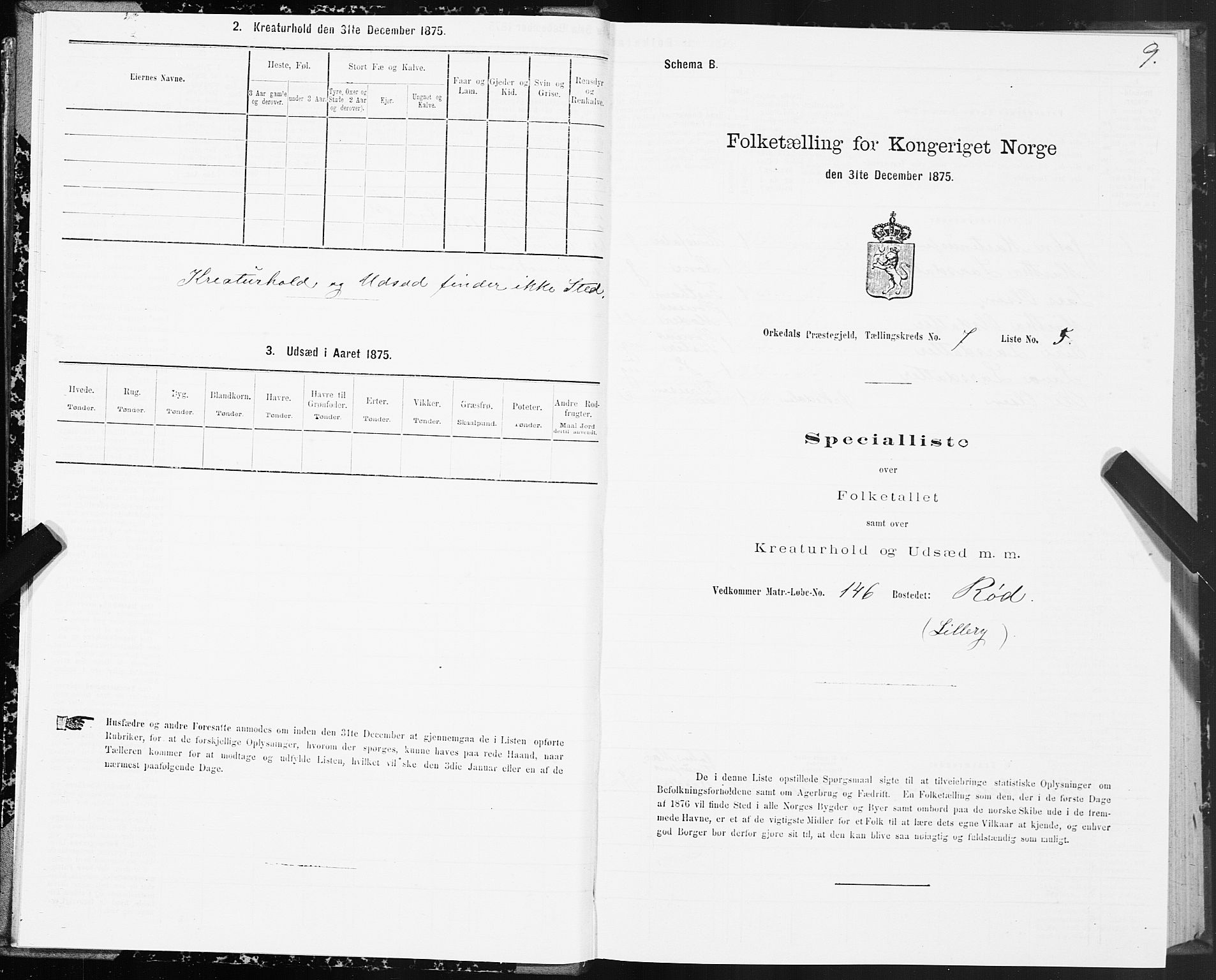 SAT, 1875 census for 1638P Orkdal, 1875, p. 4009