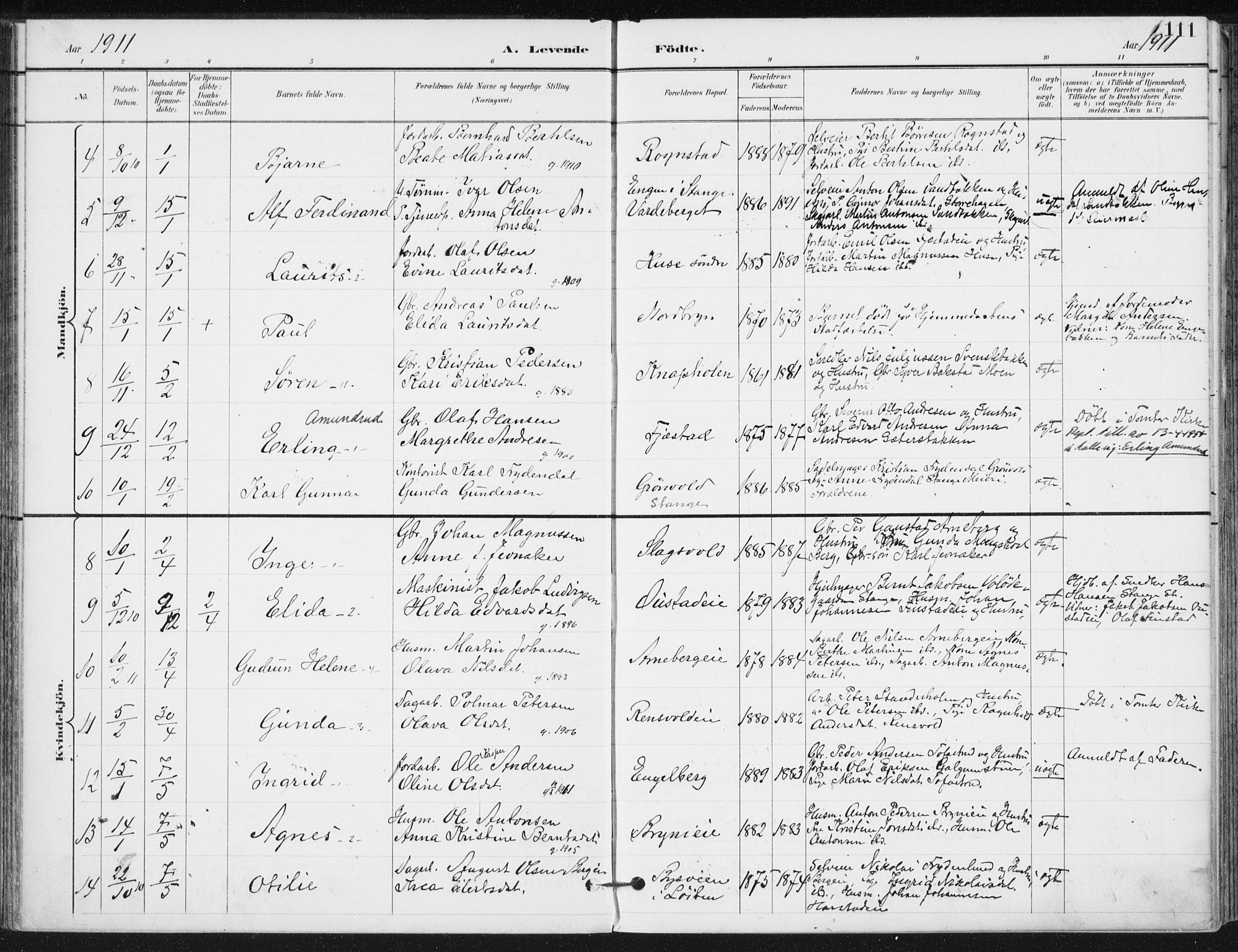 Romedal prestekontor, SAH/PREST-004/K/L0011: Parish register (official) no. 11, 1896-1912, p. 111