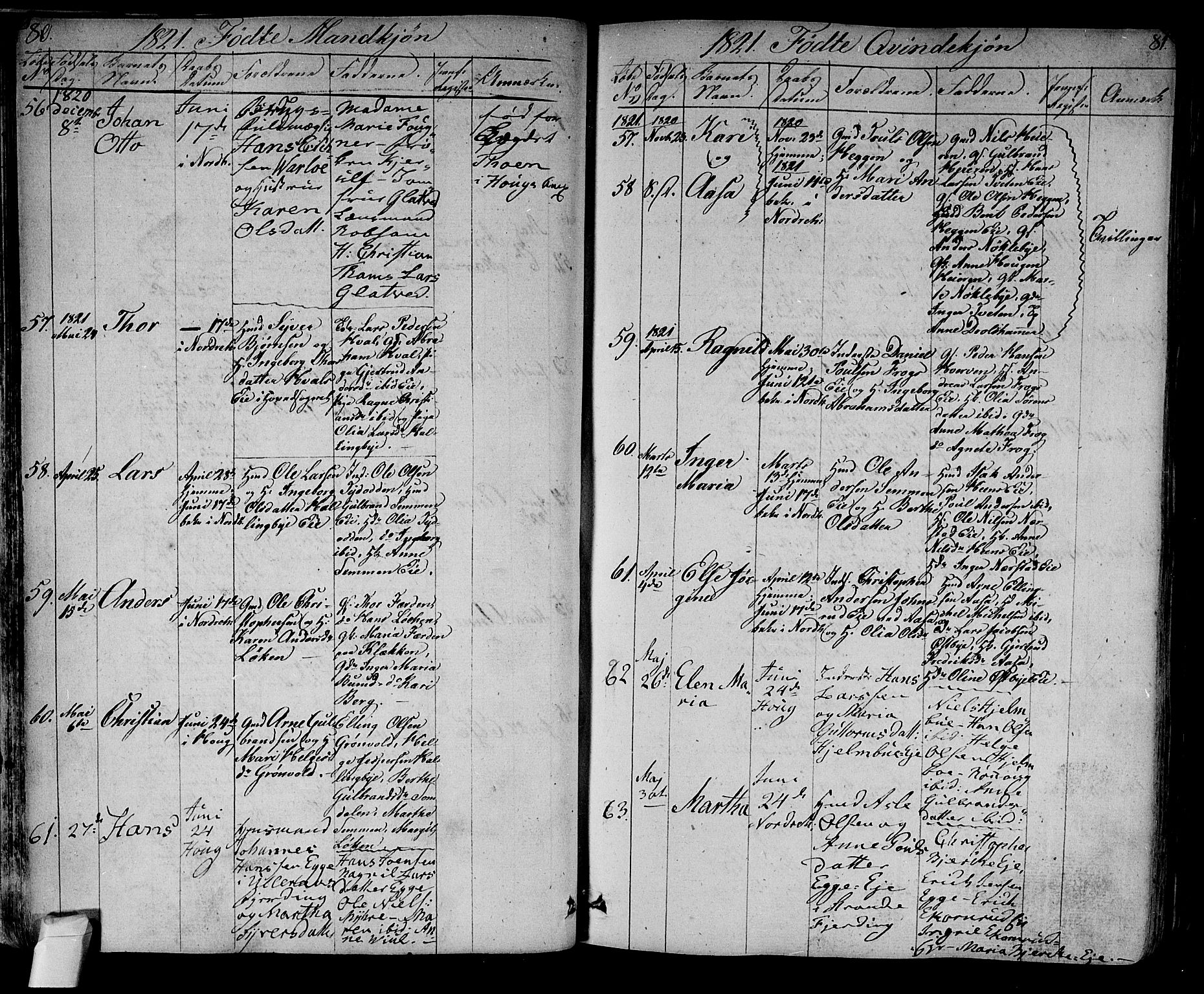 Norderhov kirkebøker, SAKO/A-237/F/Fa/L0009: Parish register (official) no. 9, 1819-1837, p. 80-81