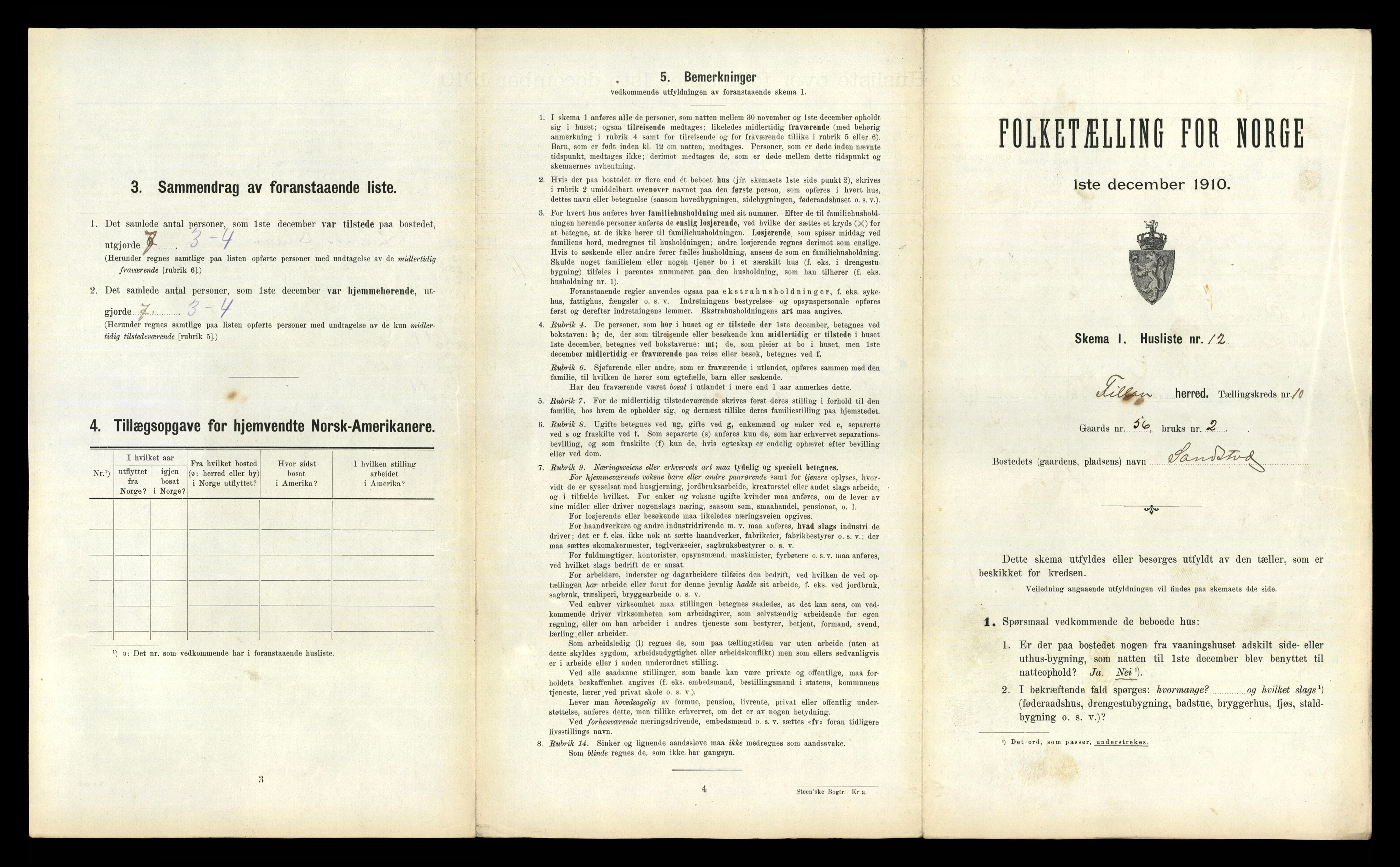 RA, 1910 census for Fillan, 1910, p. 661