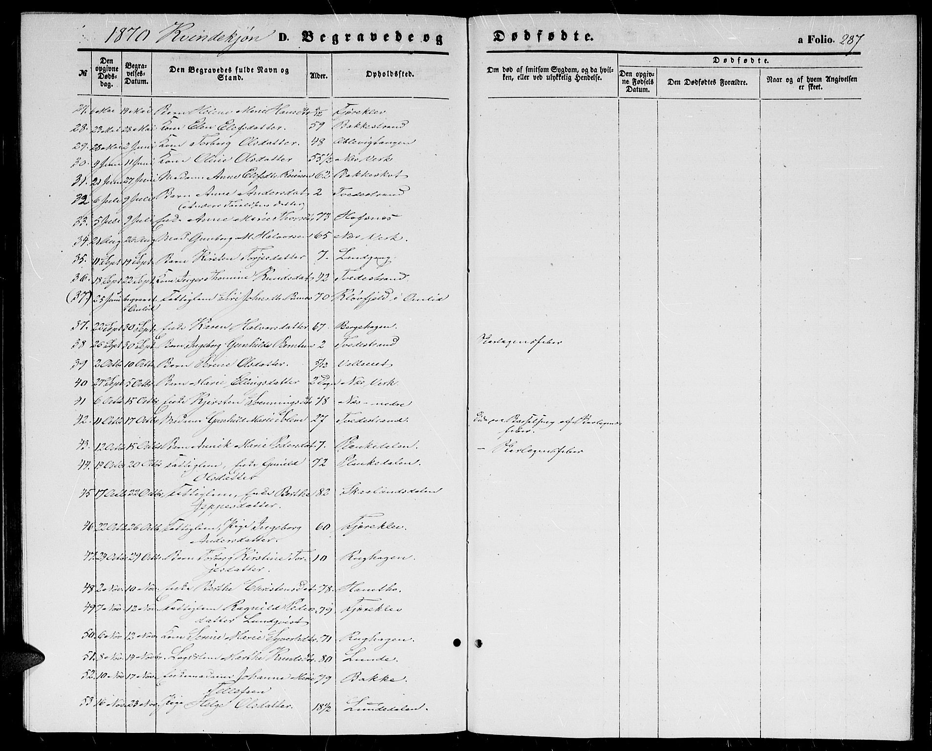 Holt sokneprestkontor, AV/SAK-1111-0021/F/Fb/L0008: Parish register (copy) no. B 8, 1858-1871, p. 287