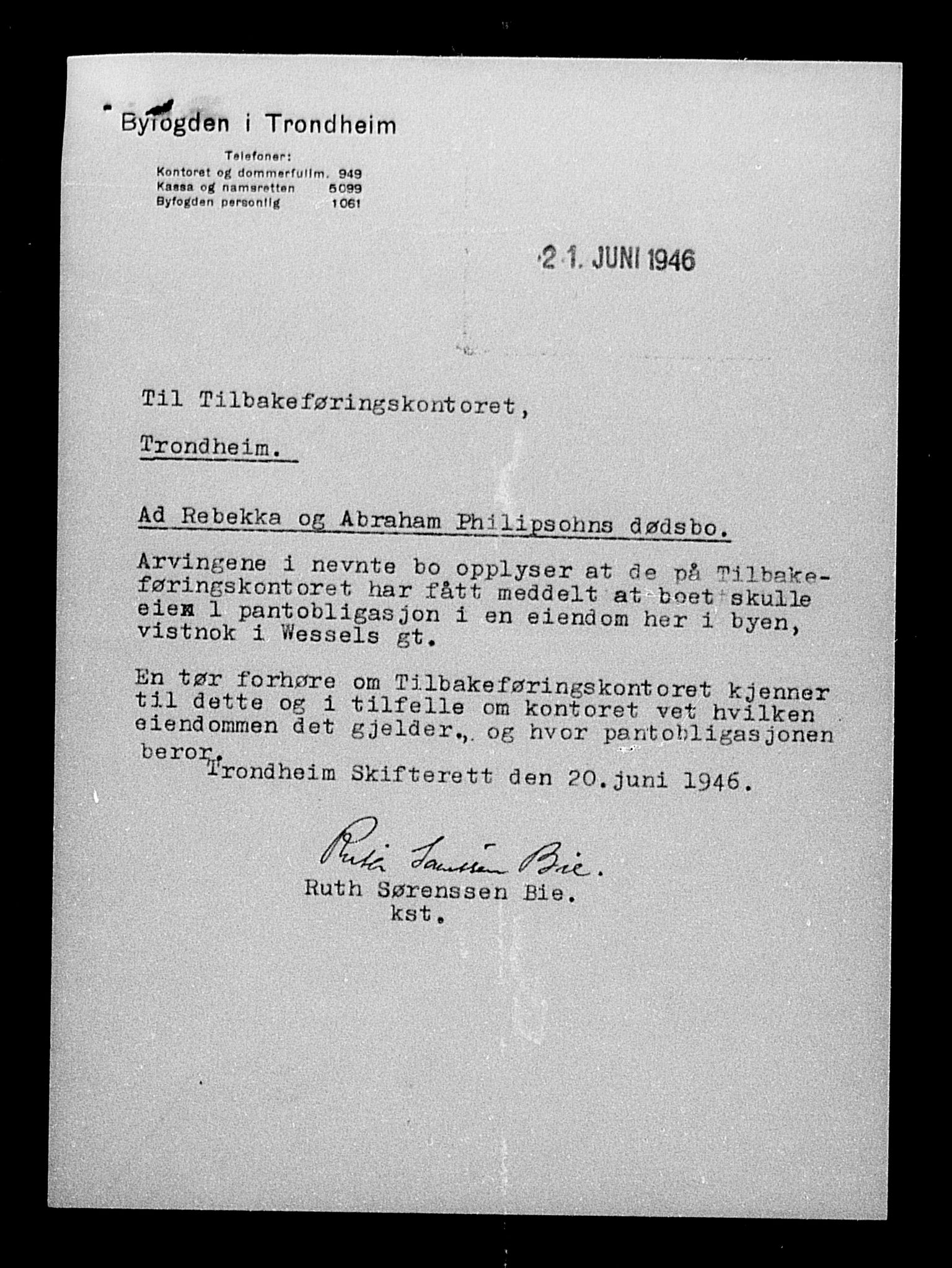 Justisdepartementet, Tilbakeføringskontoret for inndratte formuer, AV/RA-S-1564/H/Hc/Hca/L0907: --, 1945-1947, p. 21