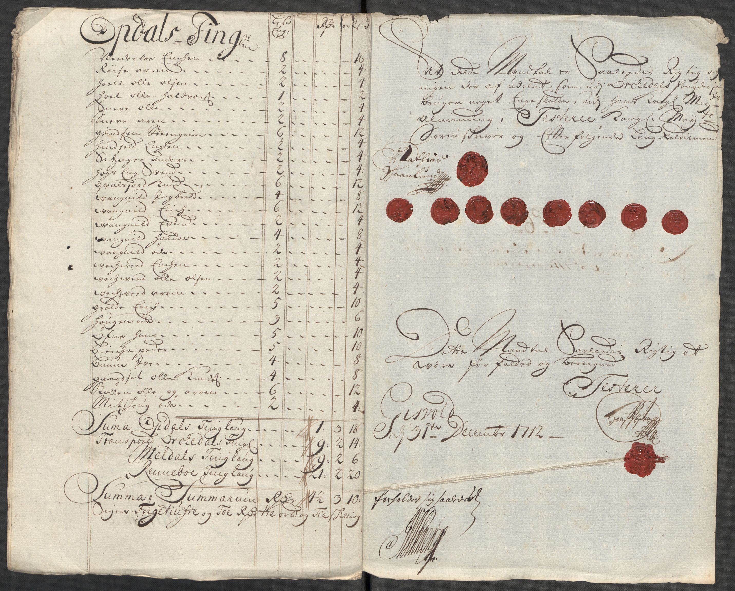 Rentekammeret inntil 1814, Reviderte regnskaper, Fogderegnskap, AV/RA-EA-4092/R60/L3963: Fogderegnskap Orkdal og Gauldal, 1712, p. 122