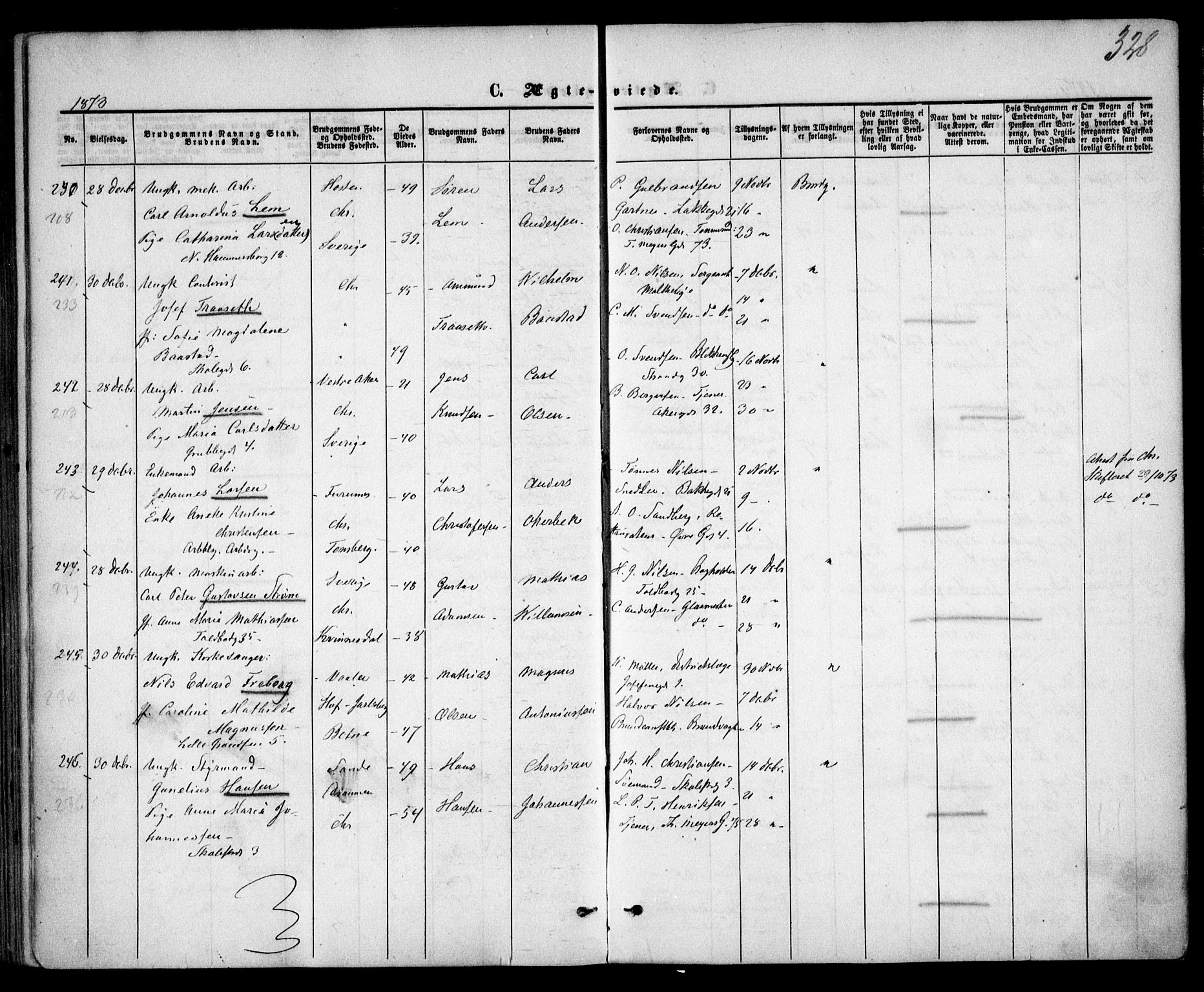 Trefoldighet prestekontor Kirkebøker, SAO/A-10882/F/Fc/L0001: Parish register (official) no. III 1, 1858-1874, p. 328